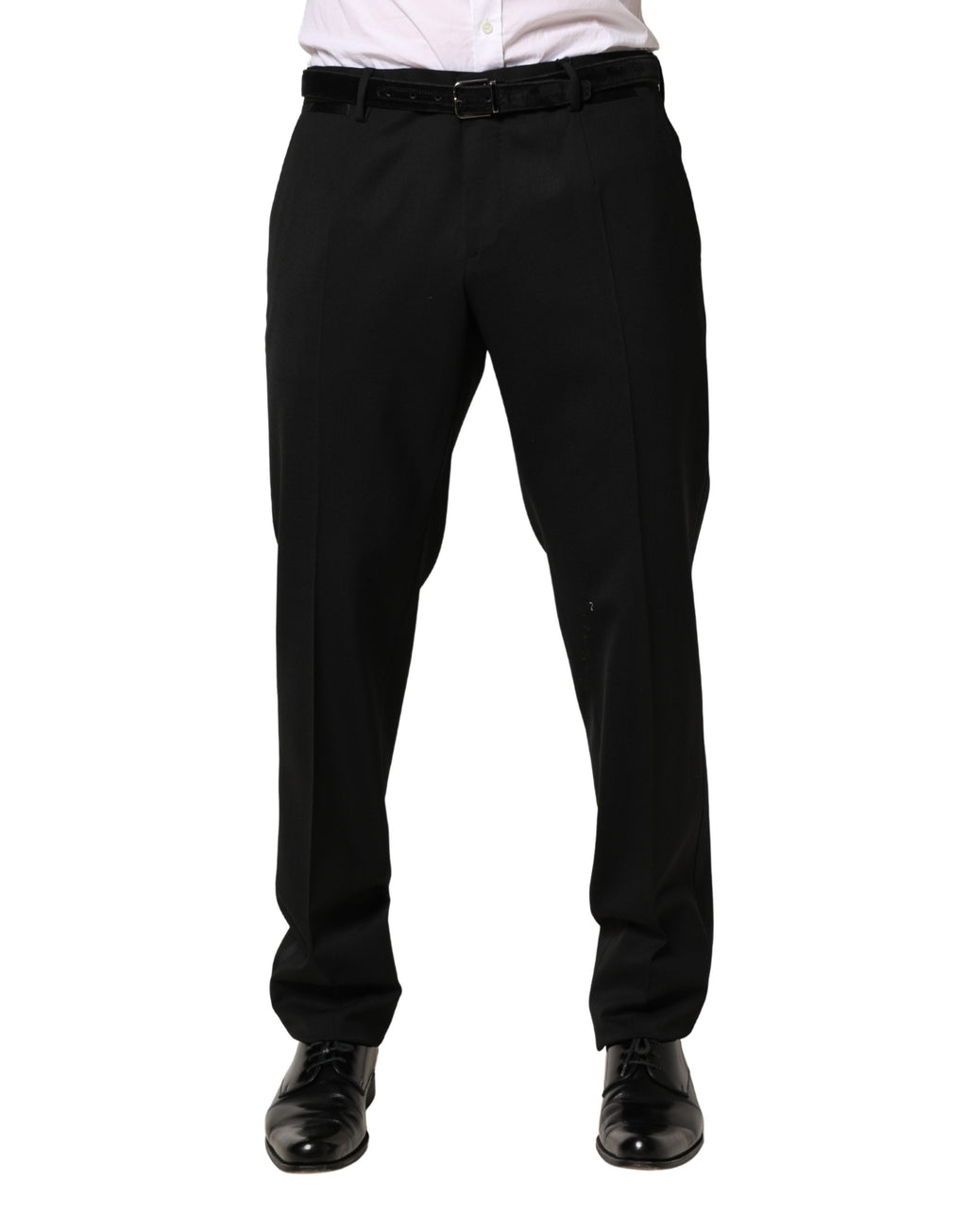 Pantalon habillé moulant Dolce & Gabbana en laine noire pour homme