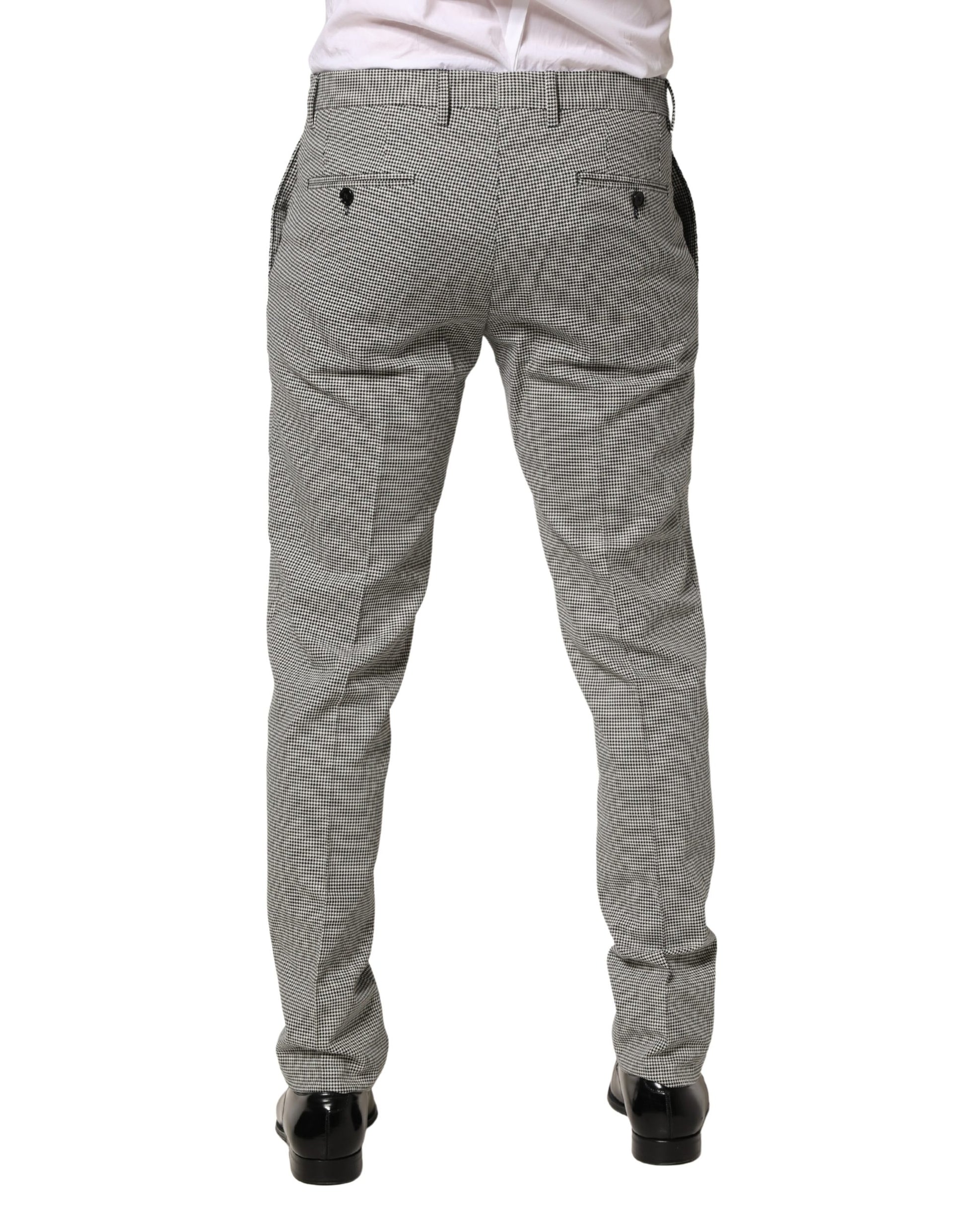 Pantalon habillé moulant Dolce & Gabbana en coton gris