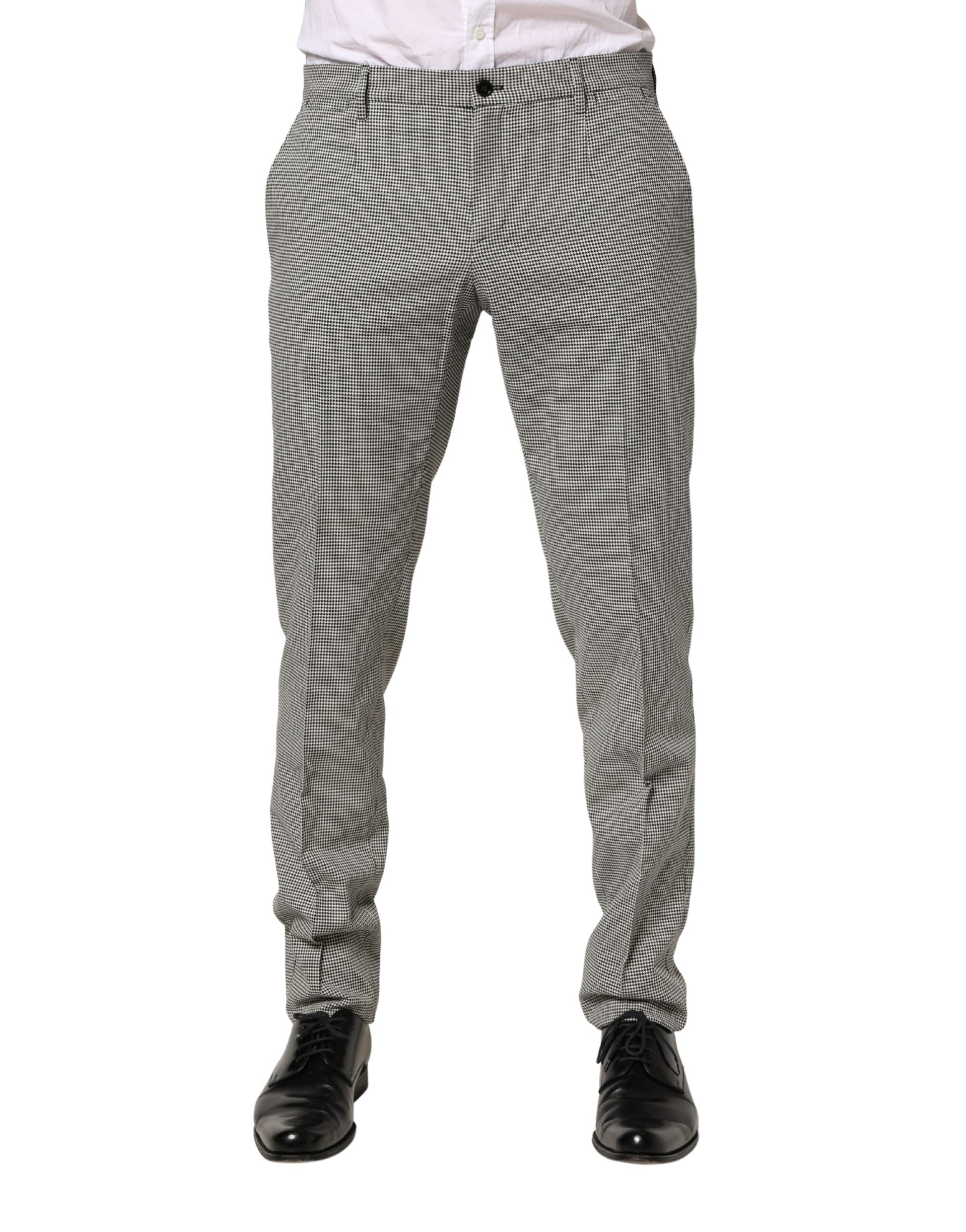 Pantalon habillé moulant Dolce & Gabbana en coton gris