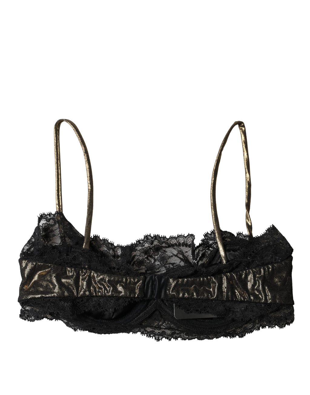 Soutien-gorge balconnet à armatures en soie noire Dolce & Gabbana Sous-vêtements