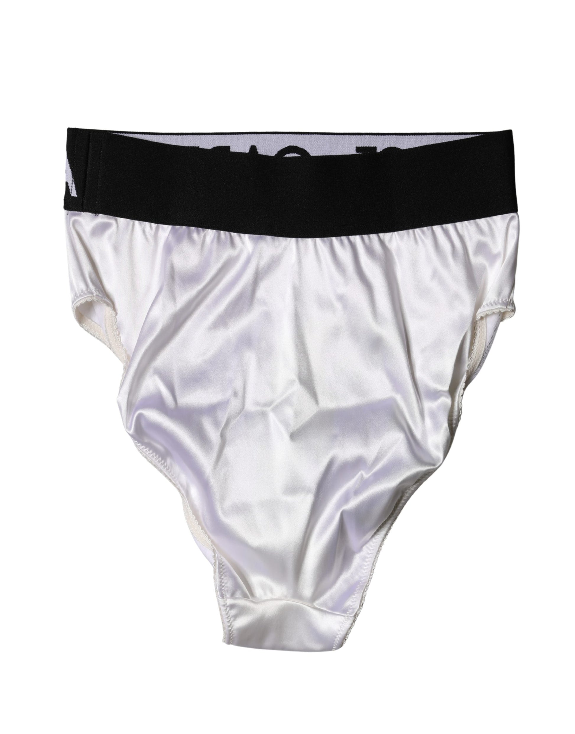 Sous-vêtement culotte taille haute Dolce & Gabbana blanc à logo