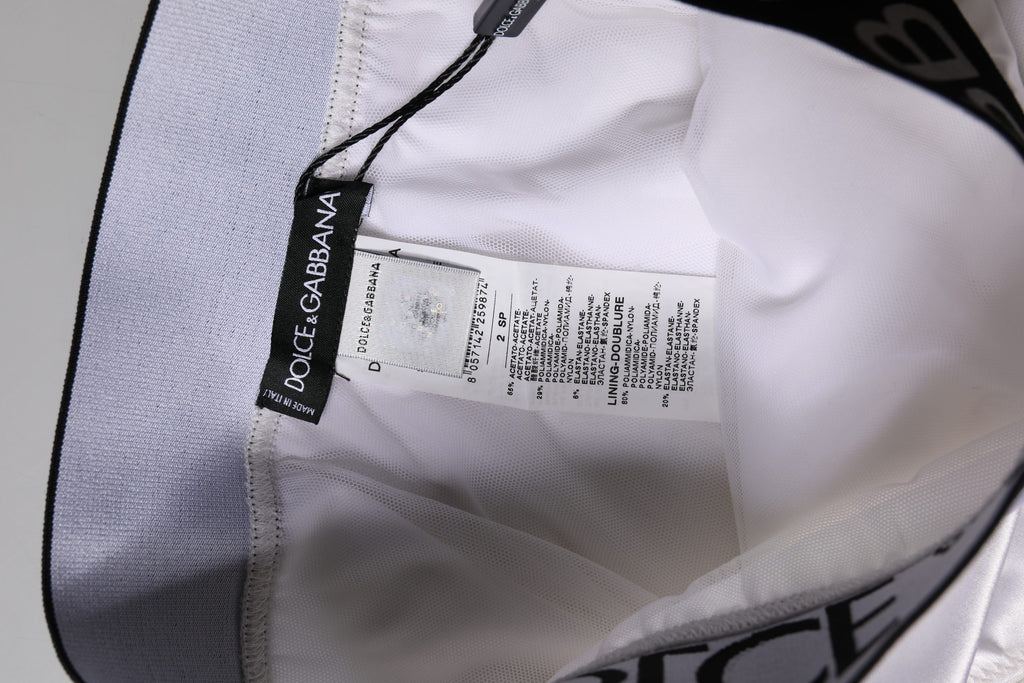 Sous-vêtement culotte taille haute Dolce & Gabbana blanc à logo