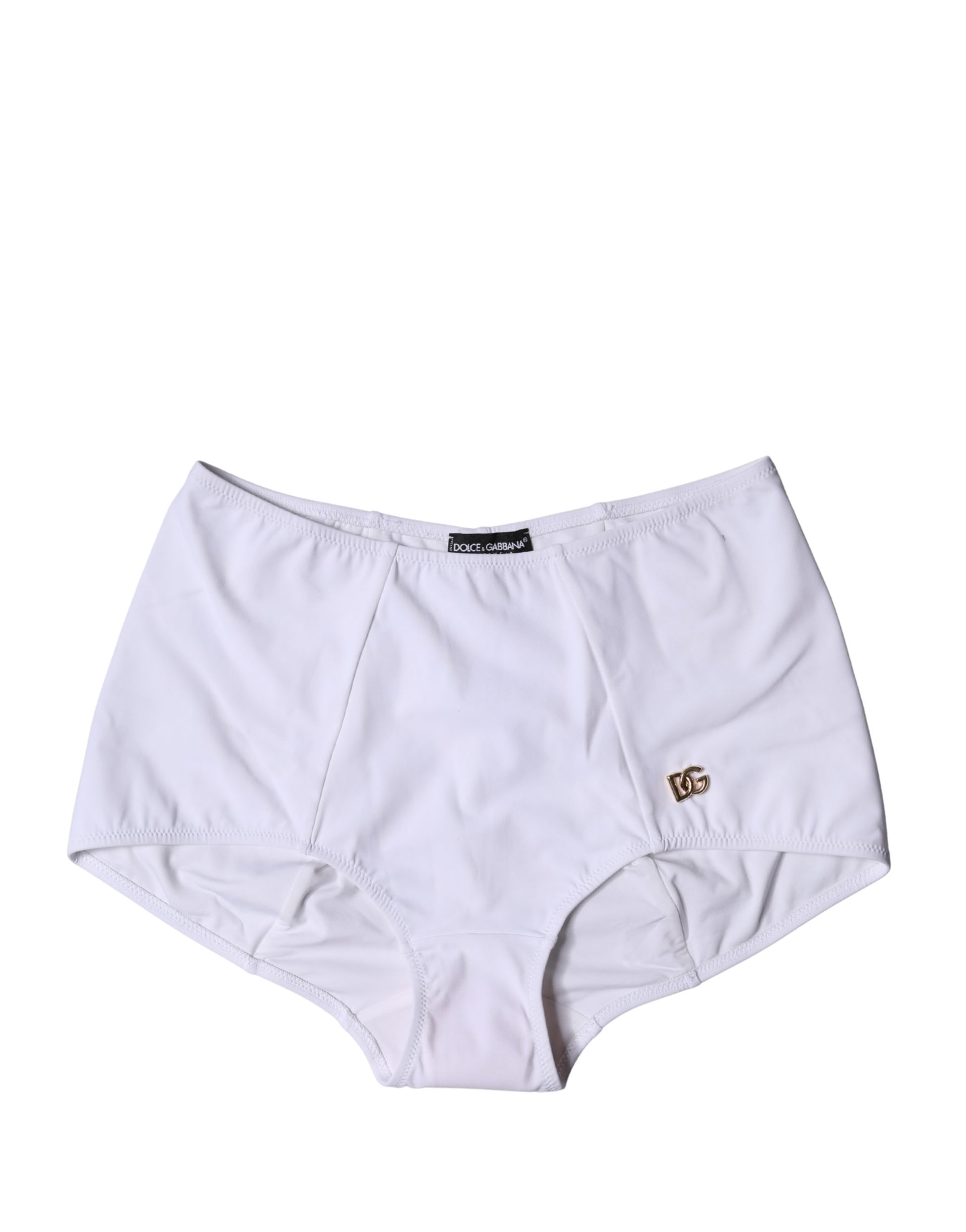 Sous-vêtement culotte gainante taille haute Dolce & Gabbana Blanc Logo