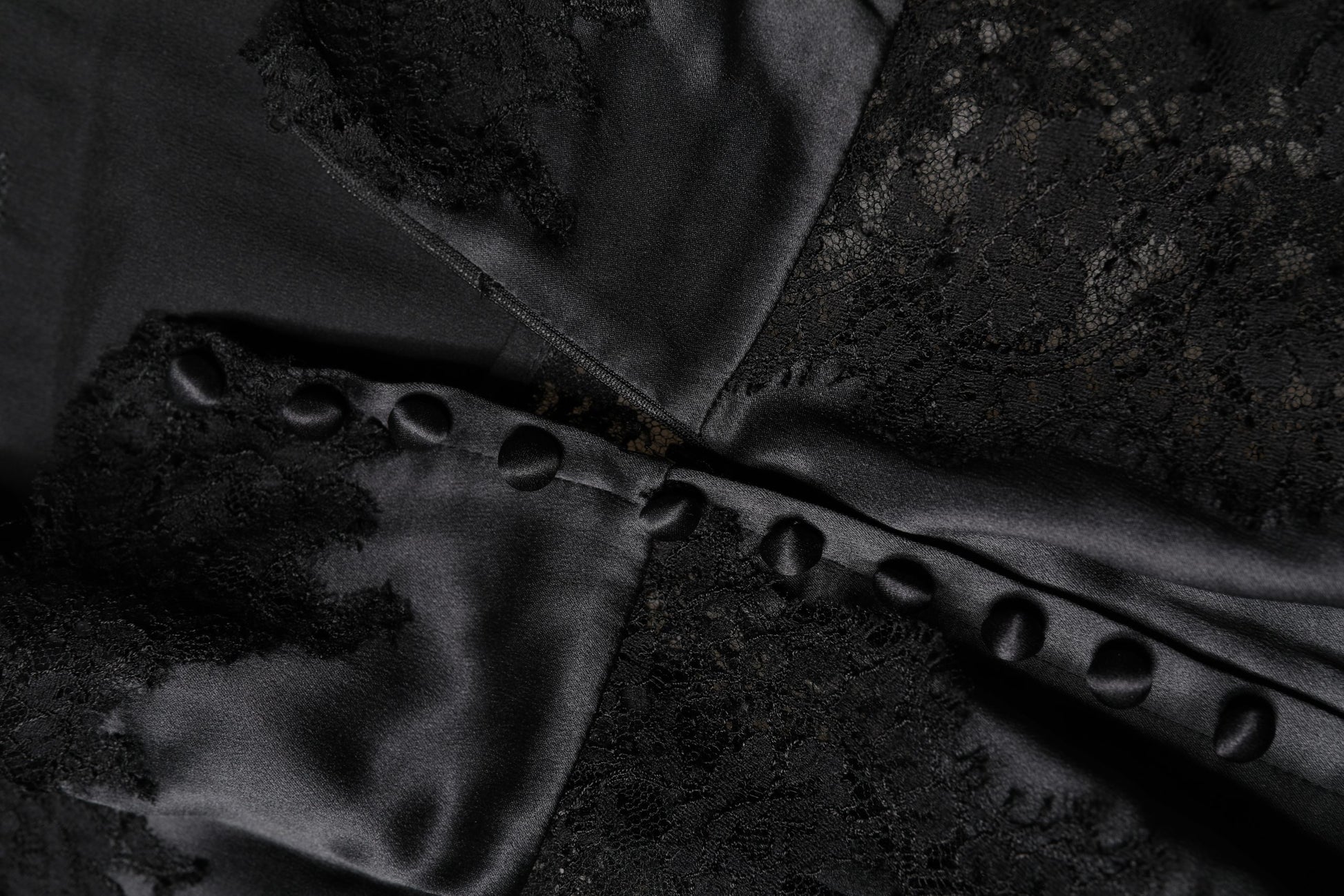 Haut de lingerie Dolce & Gabbana en soie noire avec dentelle