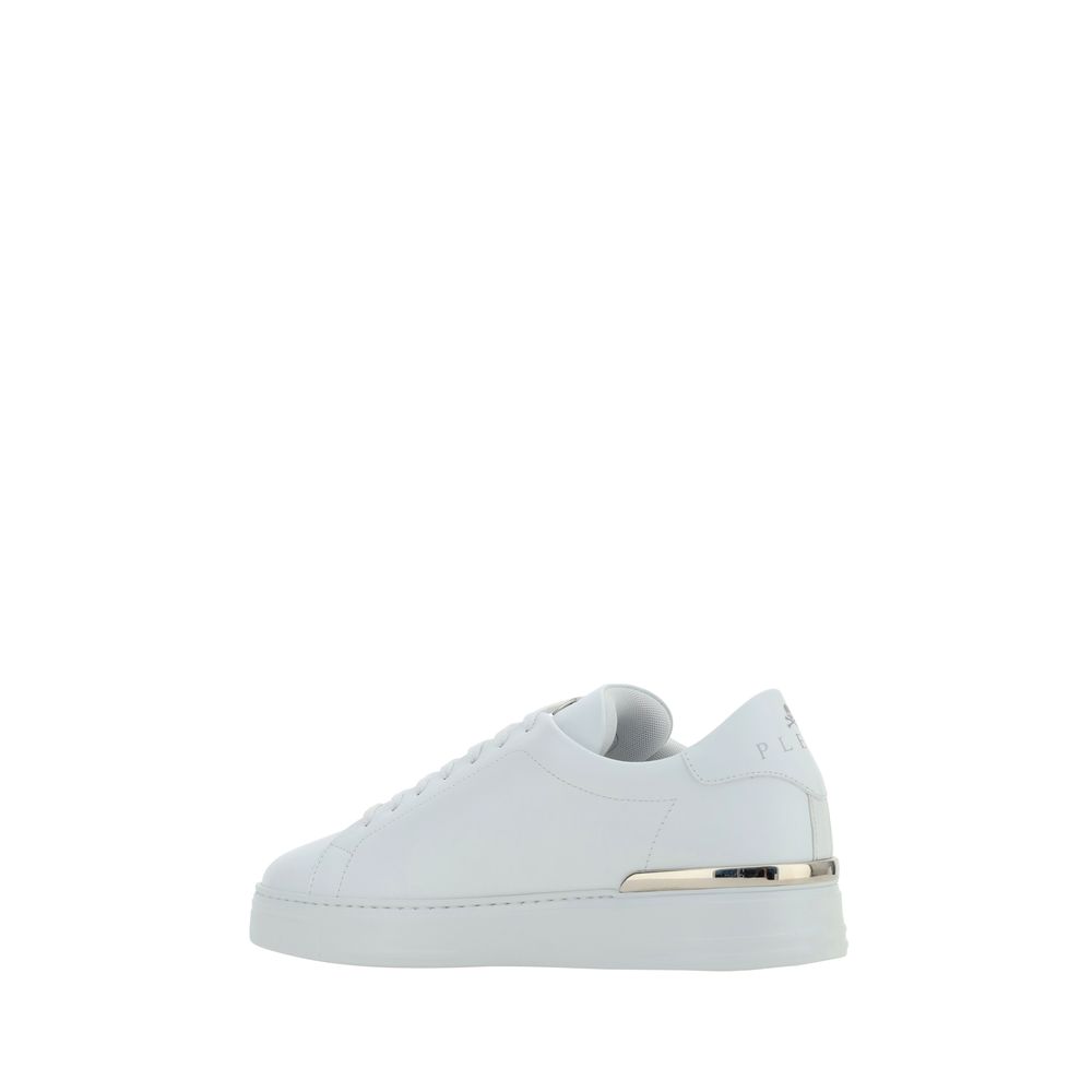 Baskets basses Philipp Plein en cuir de veau blanc Bos Taurus