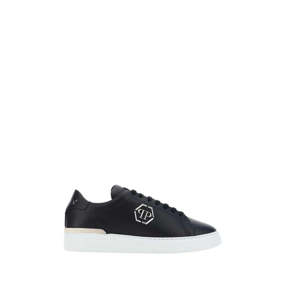 Baskets basses Philipp Plein en cuir de veau noir Bos Taurus