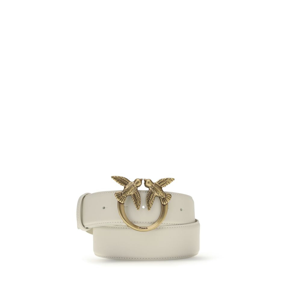 Ceinture PINKO en cuir de veau blanc Bos Taurus, coupe classique