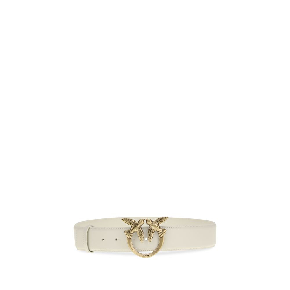 Ceinture PINKO en cuir de veau blanc Bos Taurus, coupe classique