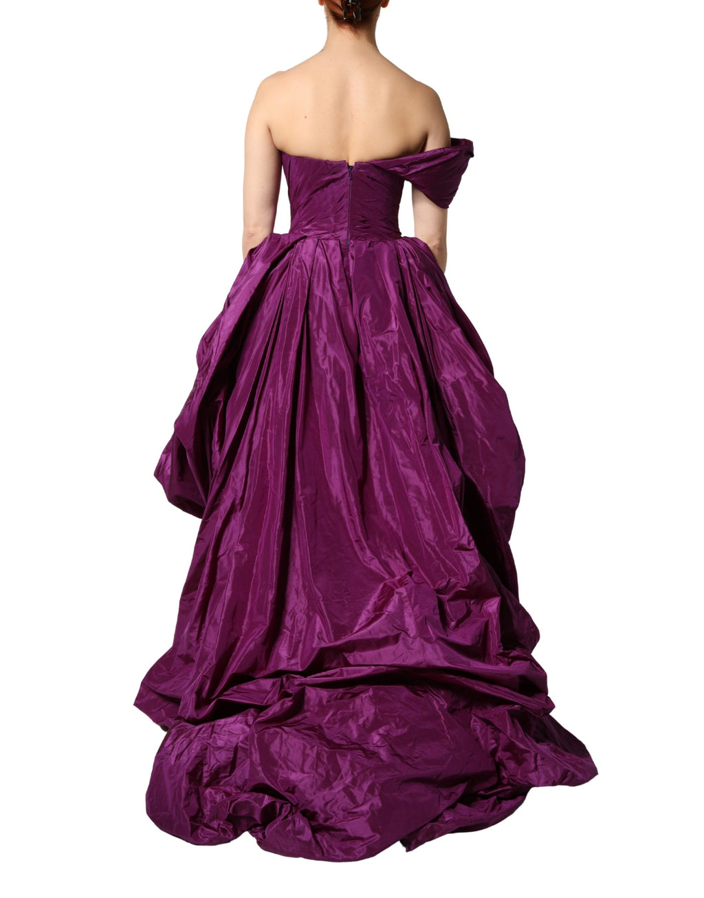 Robe asymétrique évasée bustier violette Dolce & Gabbana