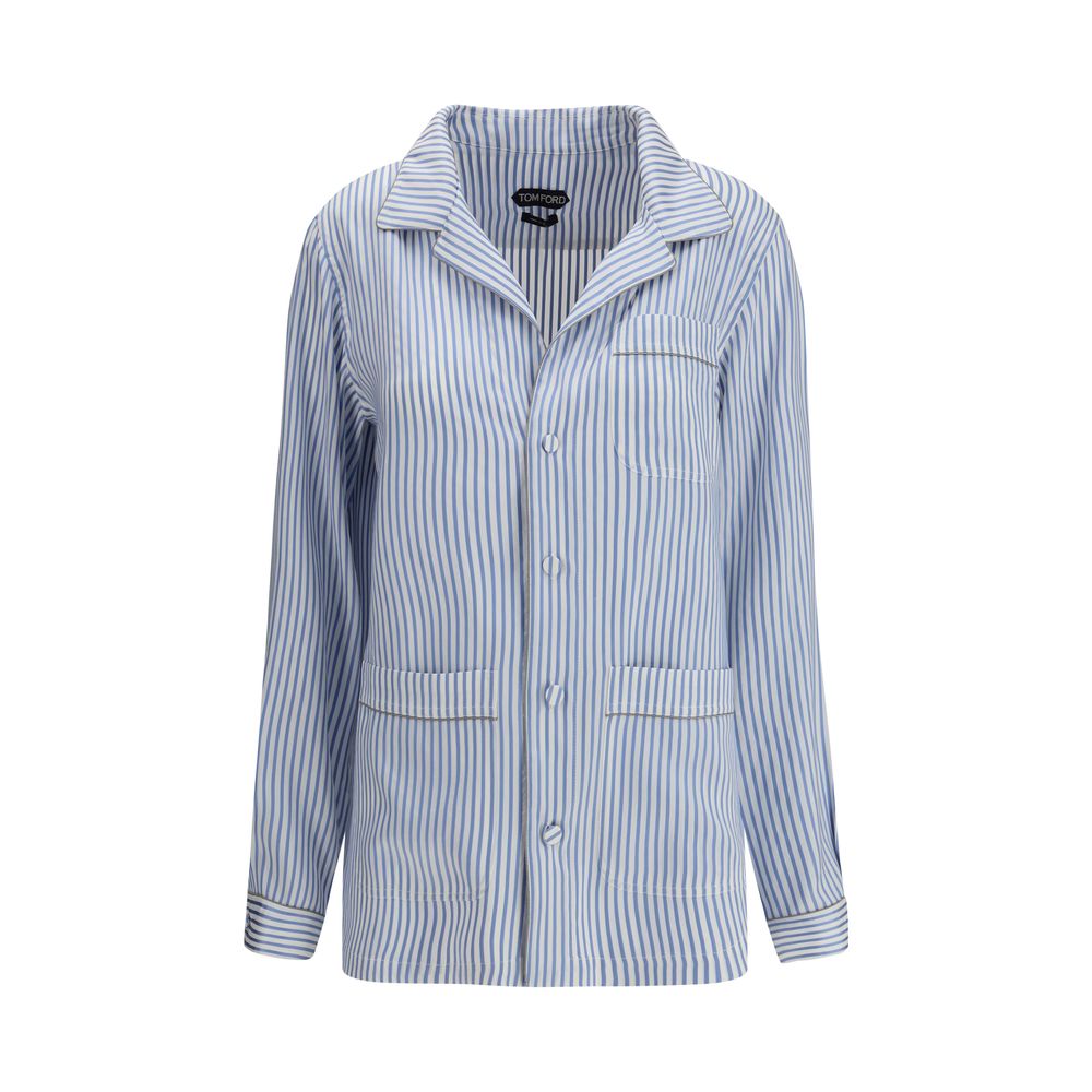 Haut de pyjama en soie multicolore Tom Ford