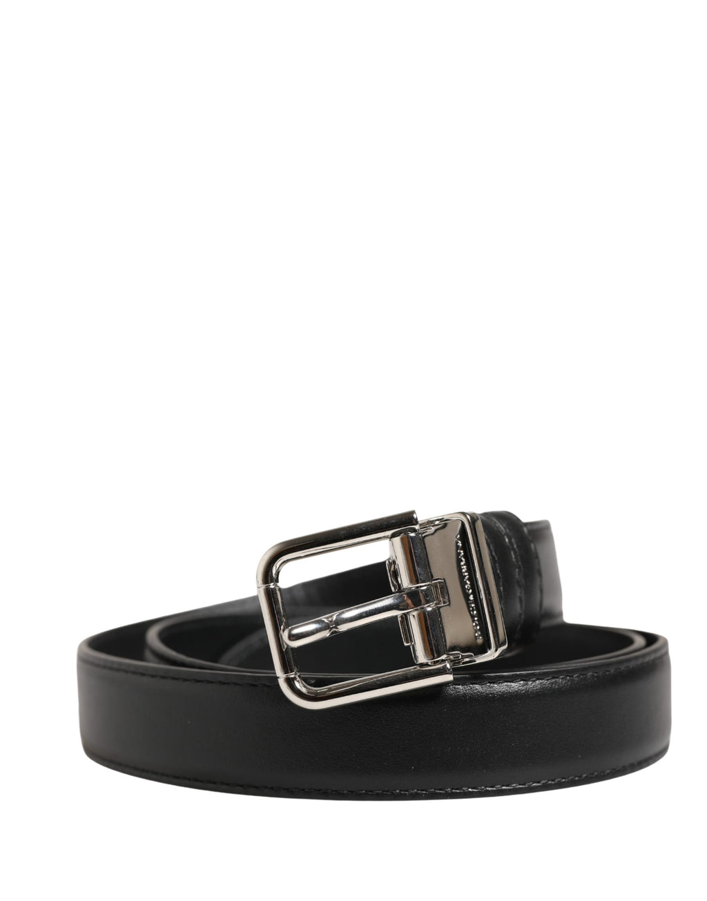 Ceinture Dolce & Gabbana pour homme en cuir noir avec boucle en métal
