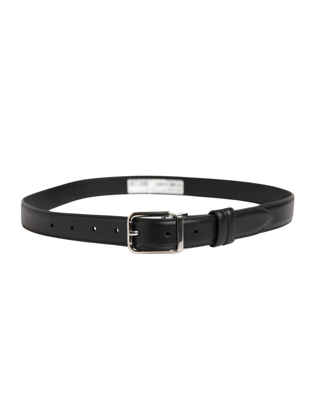 Ceinture Dolce & Gabbana pour homme en cuir noir avec boucle en métal