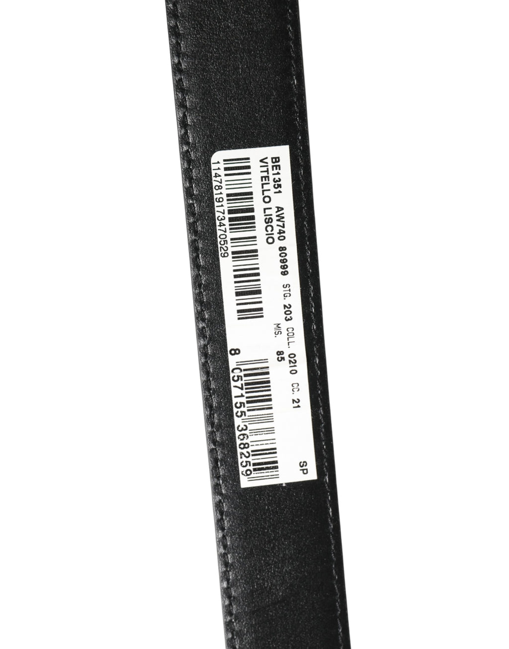 Ceinture Dolce & Gabbana pour homme en cuir noir avec boucle en métal