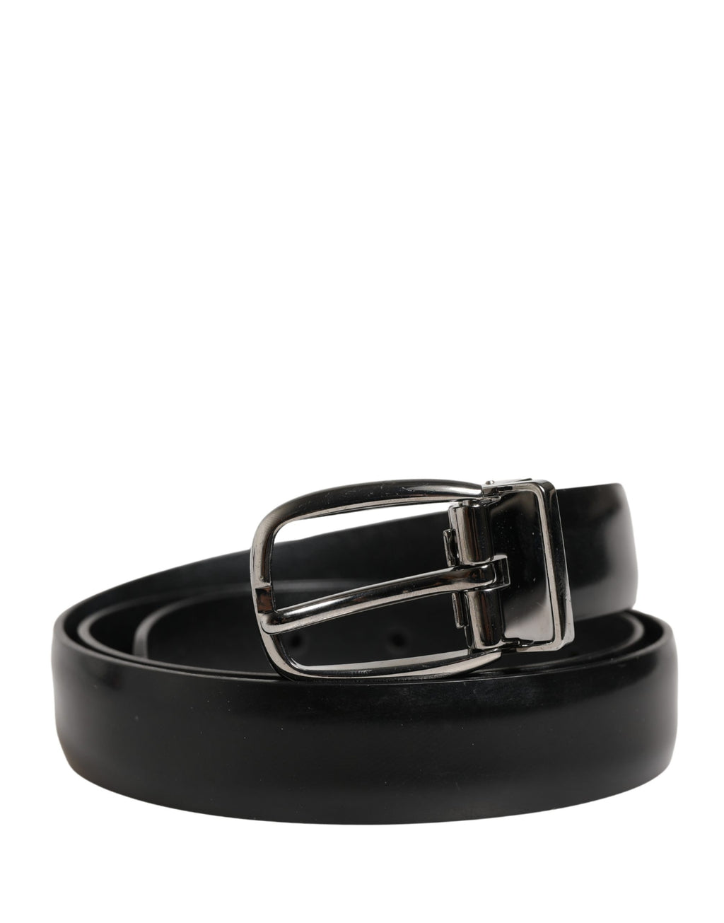Ceinture Dolce & Gabbana pour homme en cuir noir avec boucle en métal