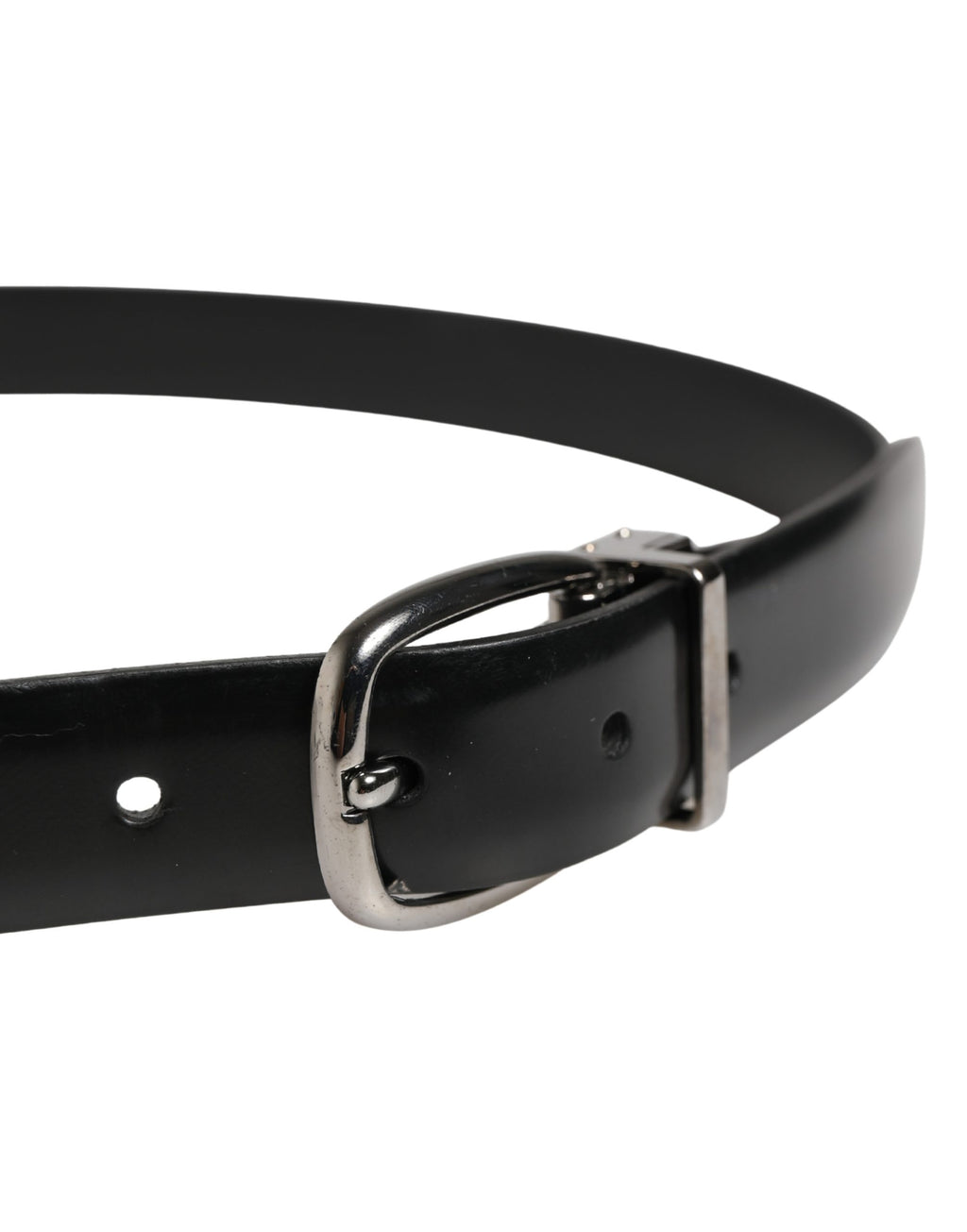 Ceinture Dolce & Gabbana pour homme en cuir noir avec boucle en métal