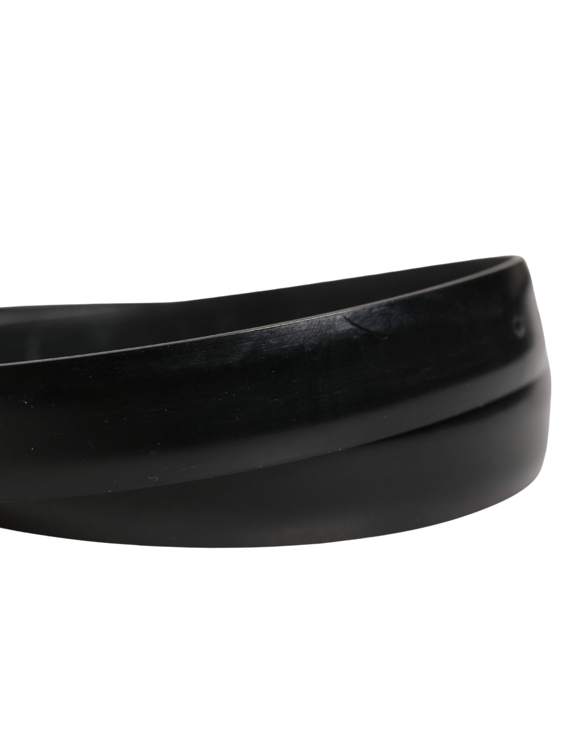 Ceinture Dolce & Gabbana pour homme en cuir noir avec boucle en métal