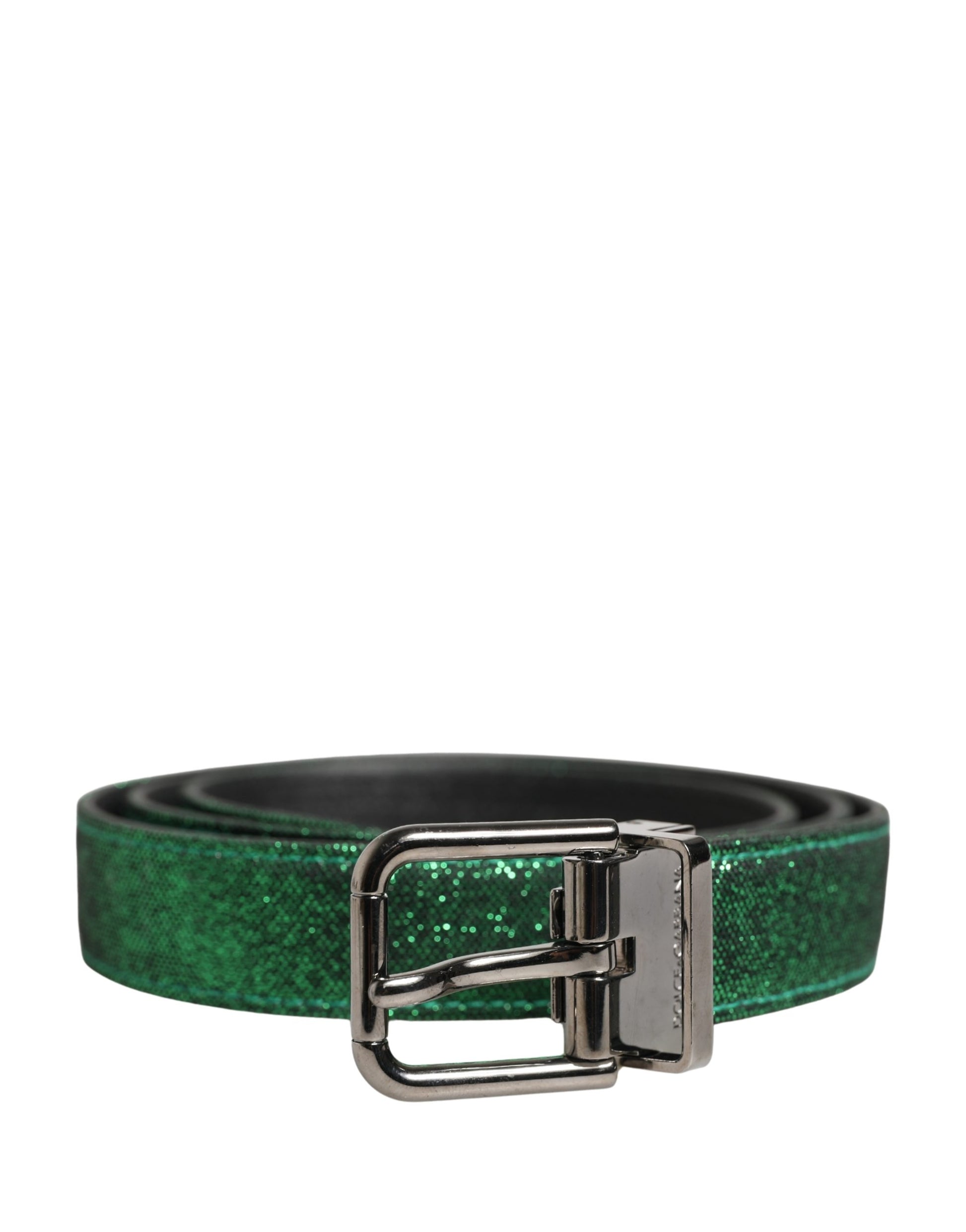 Ceinture Dolce & Gabbana Homme Lurex Vert Boucle Métal
