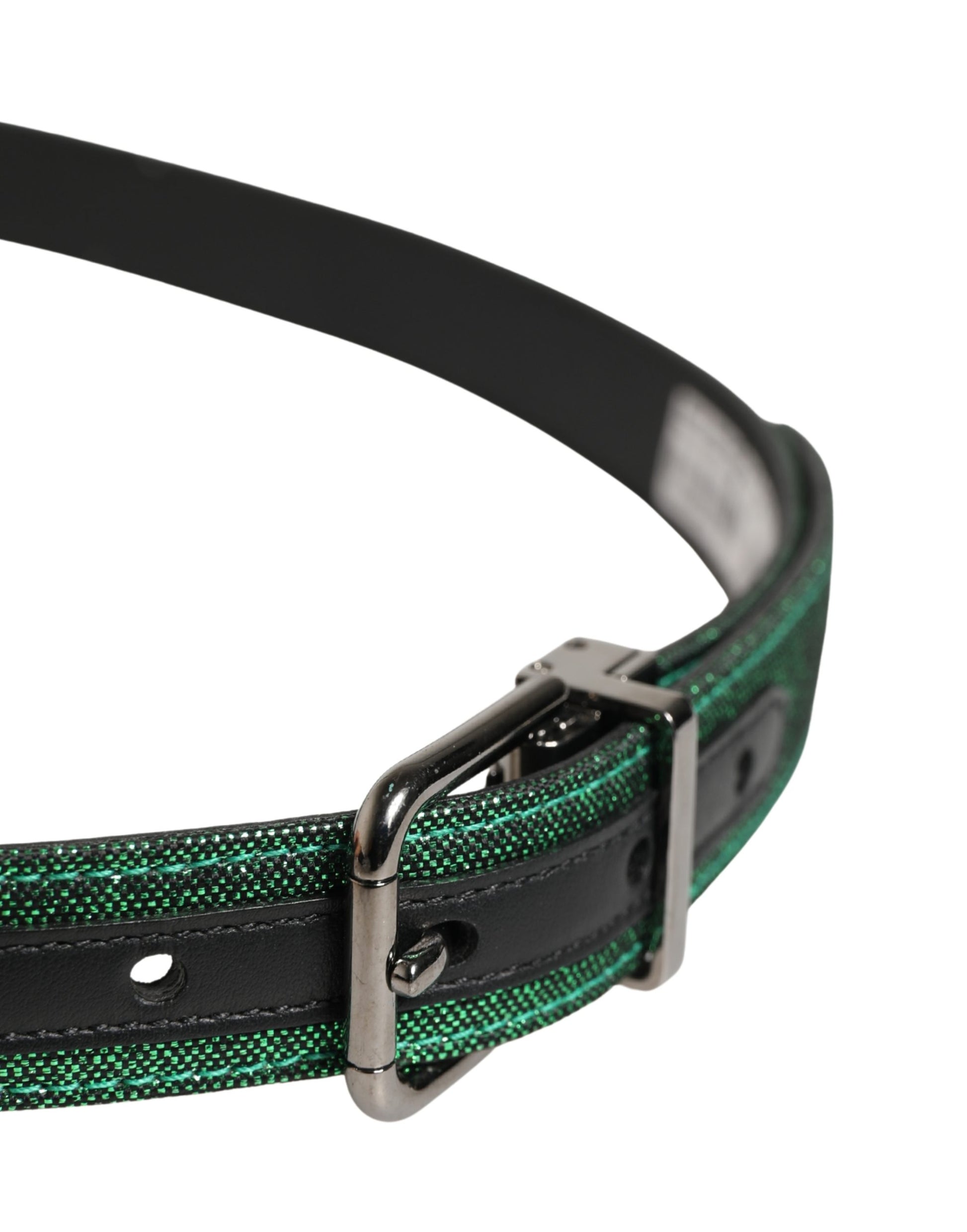 Ceinture Dolce & Gabbana Homme Lurex Vert Boucle Métal
