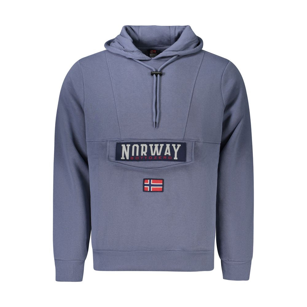 Norvège 1963 Coton Bleu Pull à Capuche Homme