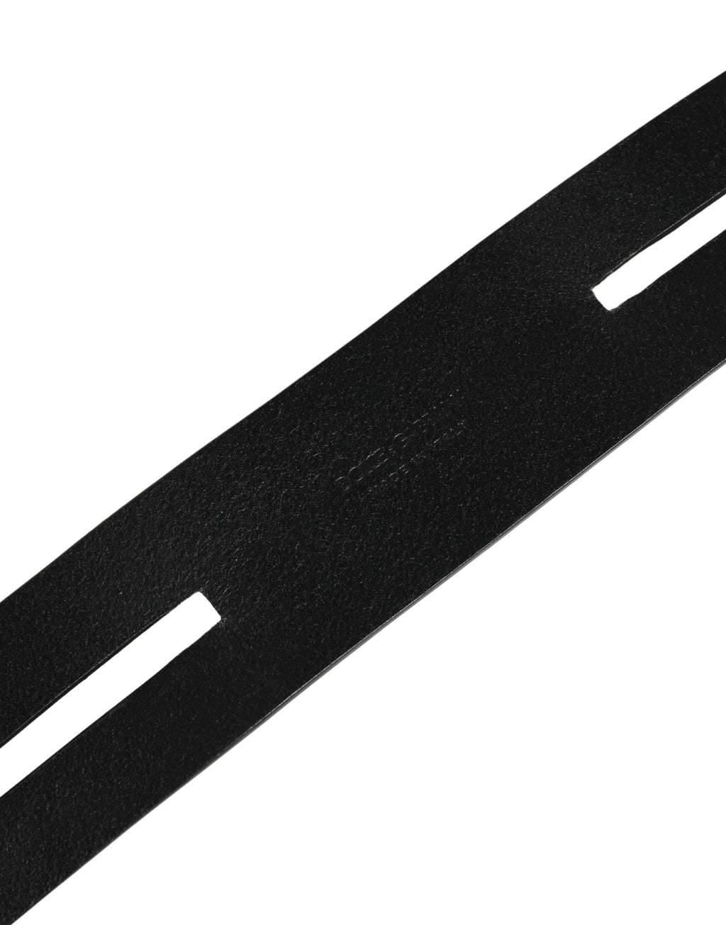Ceinture Dolce & Gabbana en cuir noir à double sangle et boucle argentée