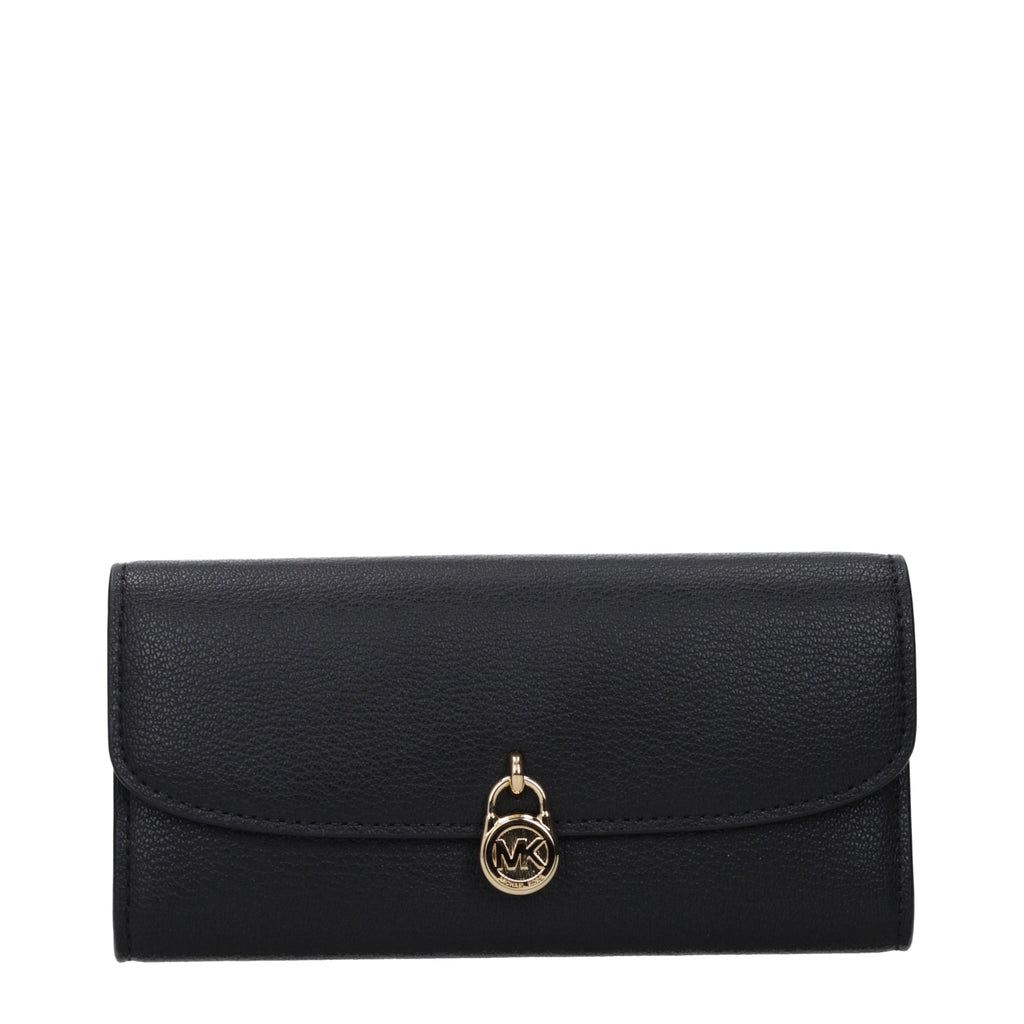 Portefeuille en cuir noir Michael Kors