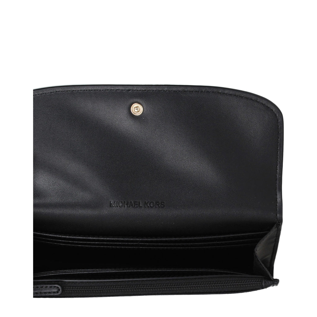 Portefeuille en cuir noir Michael Kors