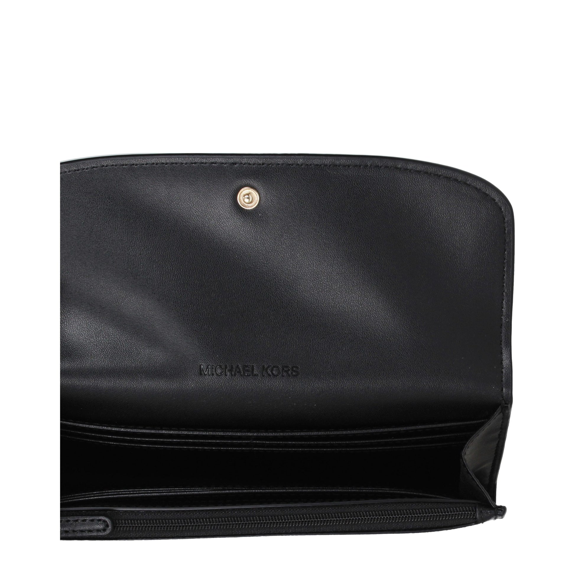 Portefeuille en cuir noir Michael Kors