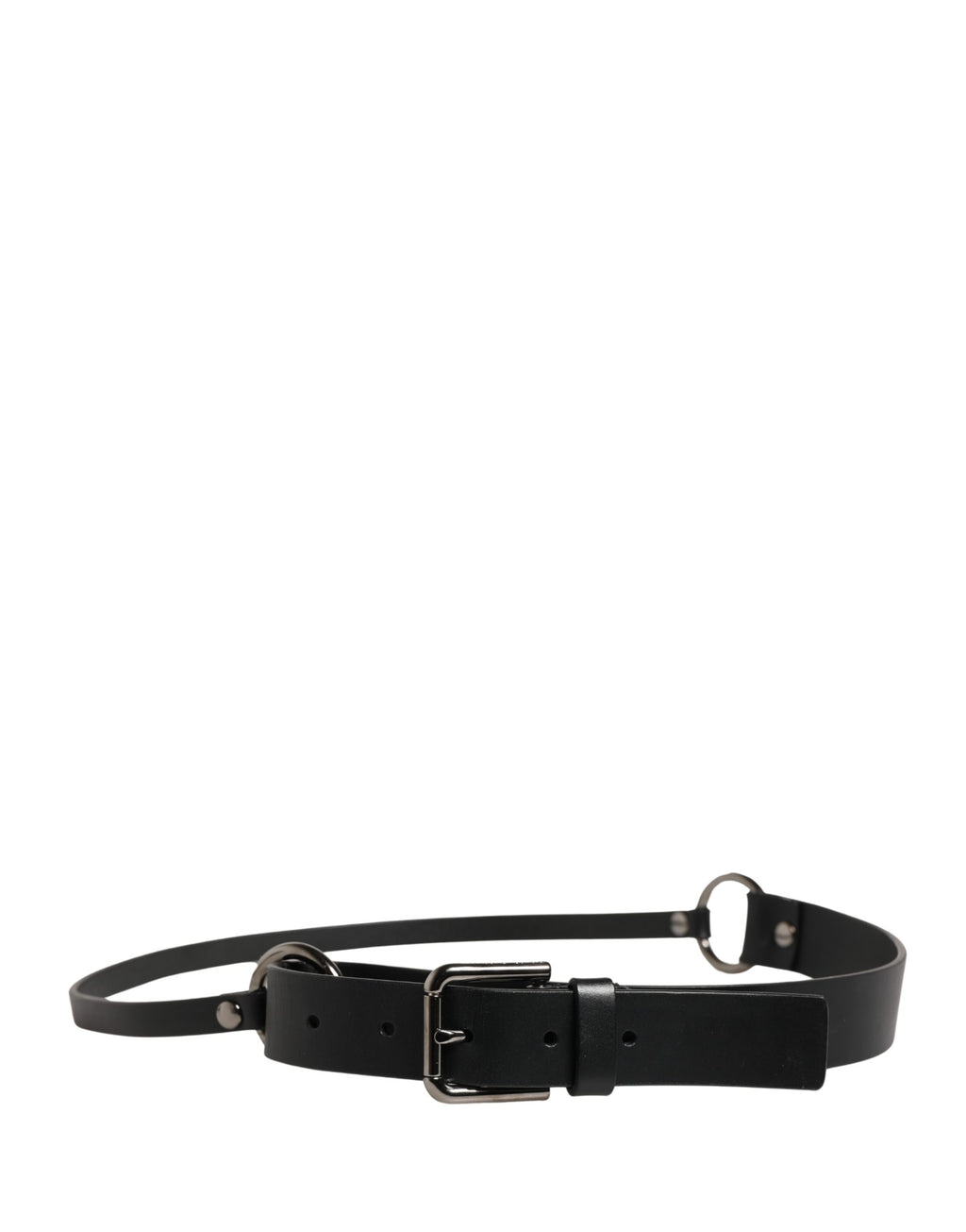 Ceinture Dolce & Gabbana Homme en Cuir de Veau Noir avec Boucle en Métal