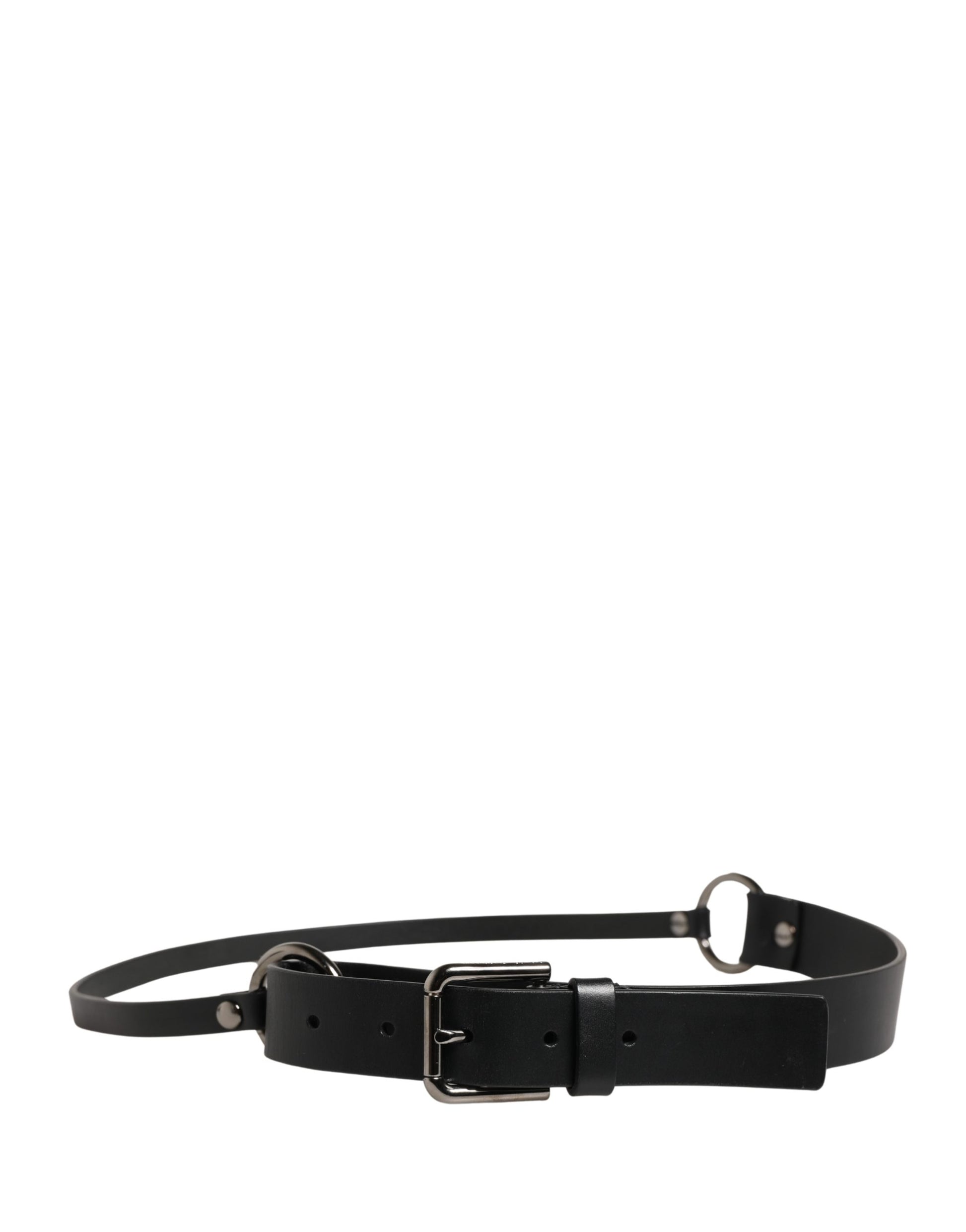 Ceinture Dolce & Gabbana Homme en Cuir de Veau Noir avec Boucle en Métal