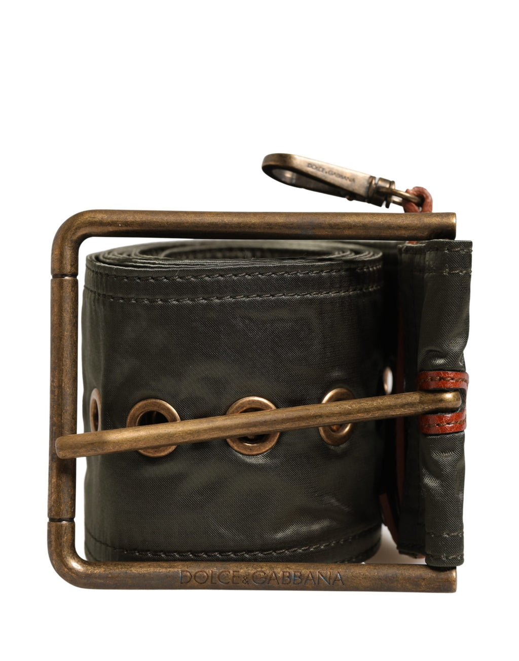 Ceinture Dolce & Gabbana en cuir noir avec boucle en métal DG pour homme