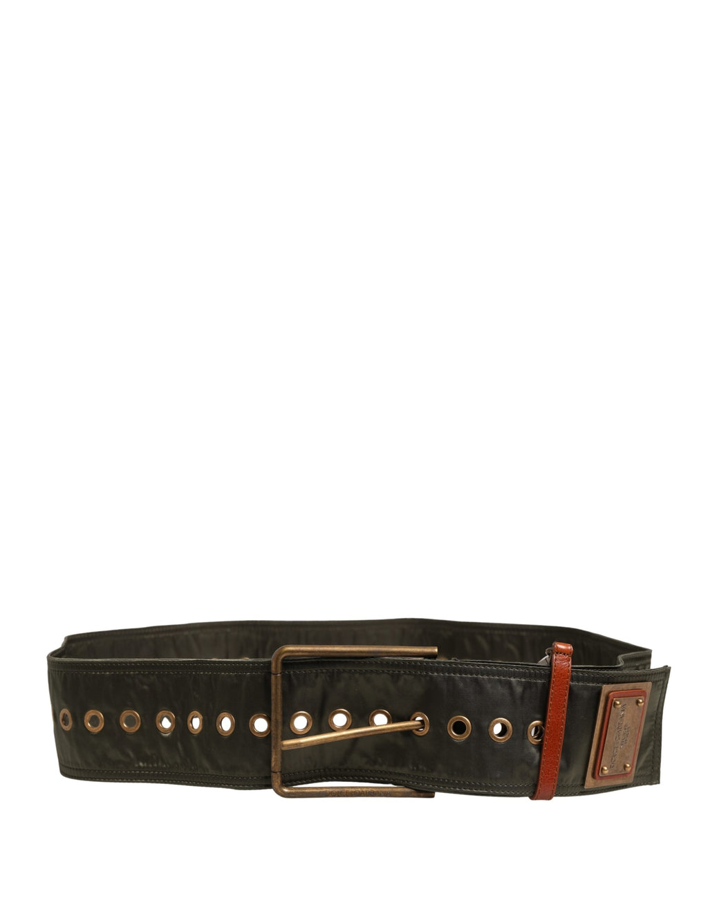 Ceinture Dolce & Gabbana en cuir noir avec boucle en métal DG pour homme