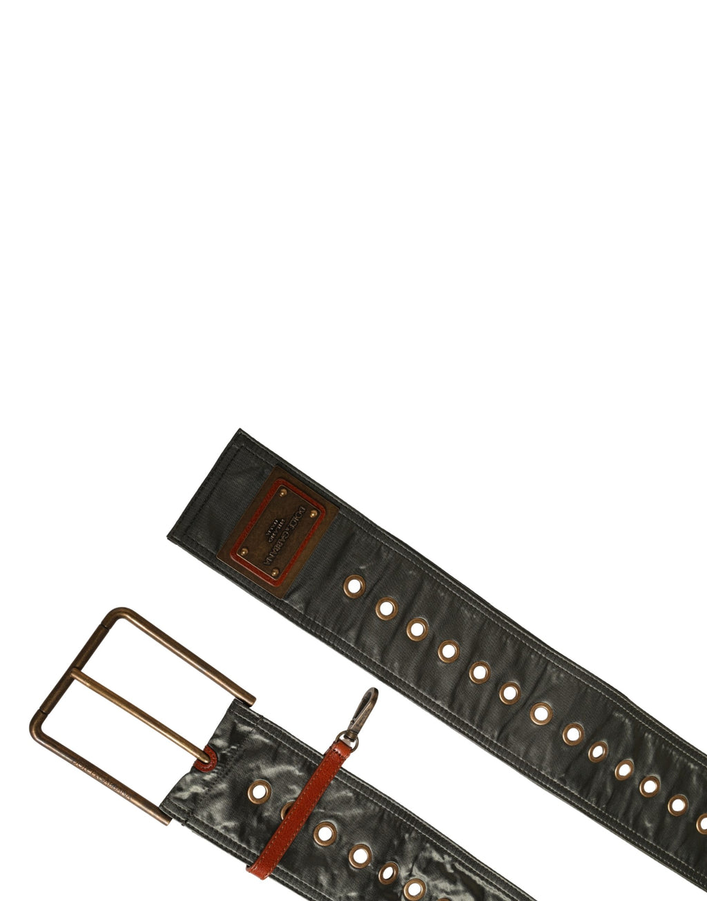 Ceinture Dolce & Gabbana en cuir noir avec boucle en métal DG pour homme