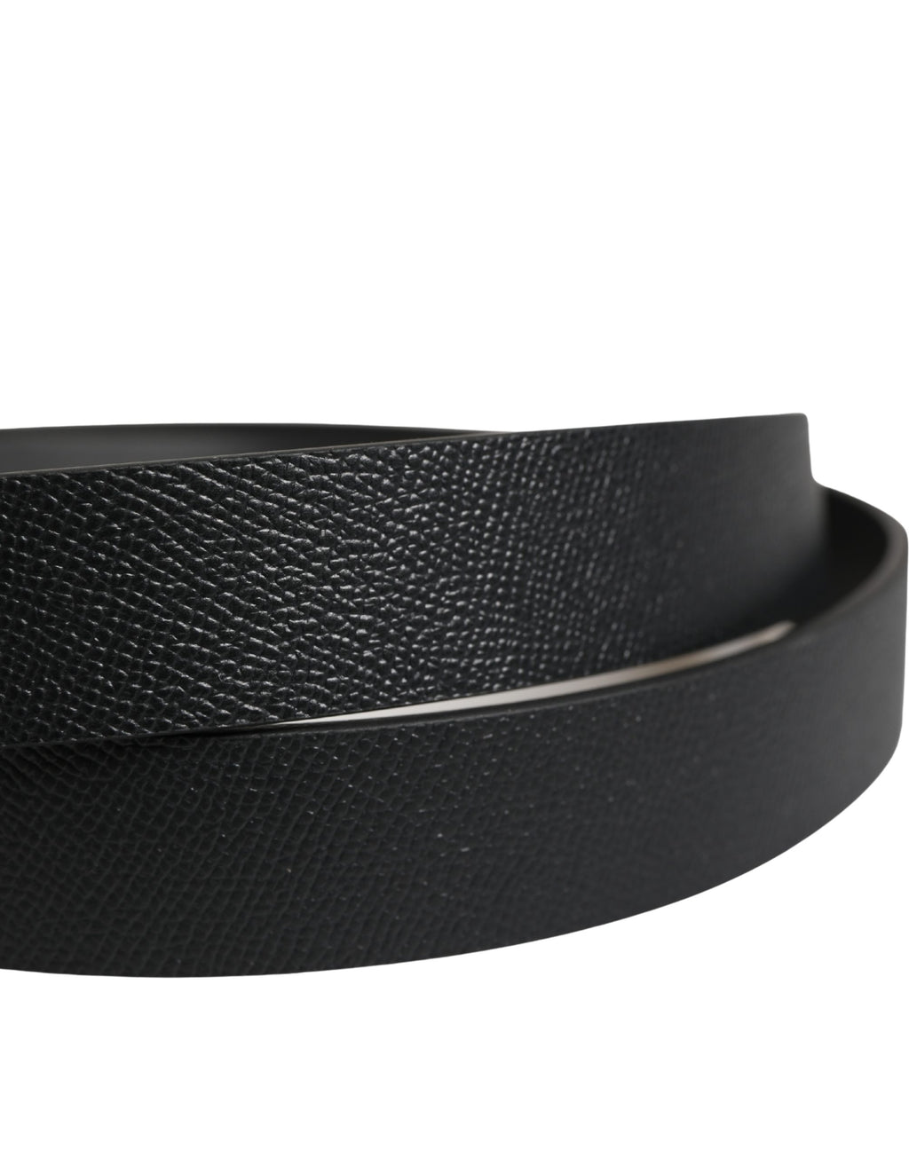 Ceinture Dolce & Gabbana en cuir de veau noir à boucle carrée pour homme