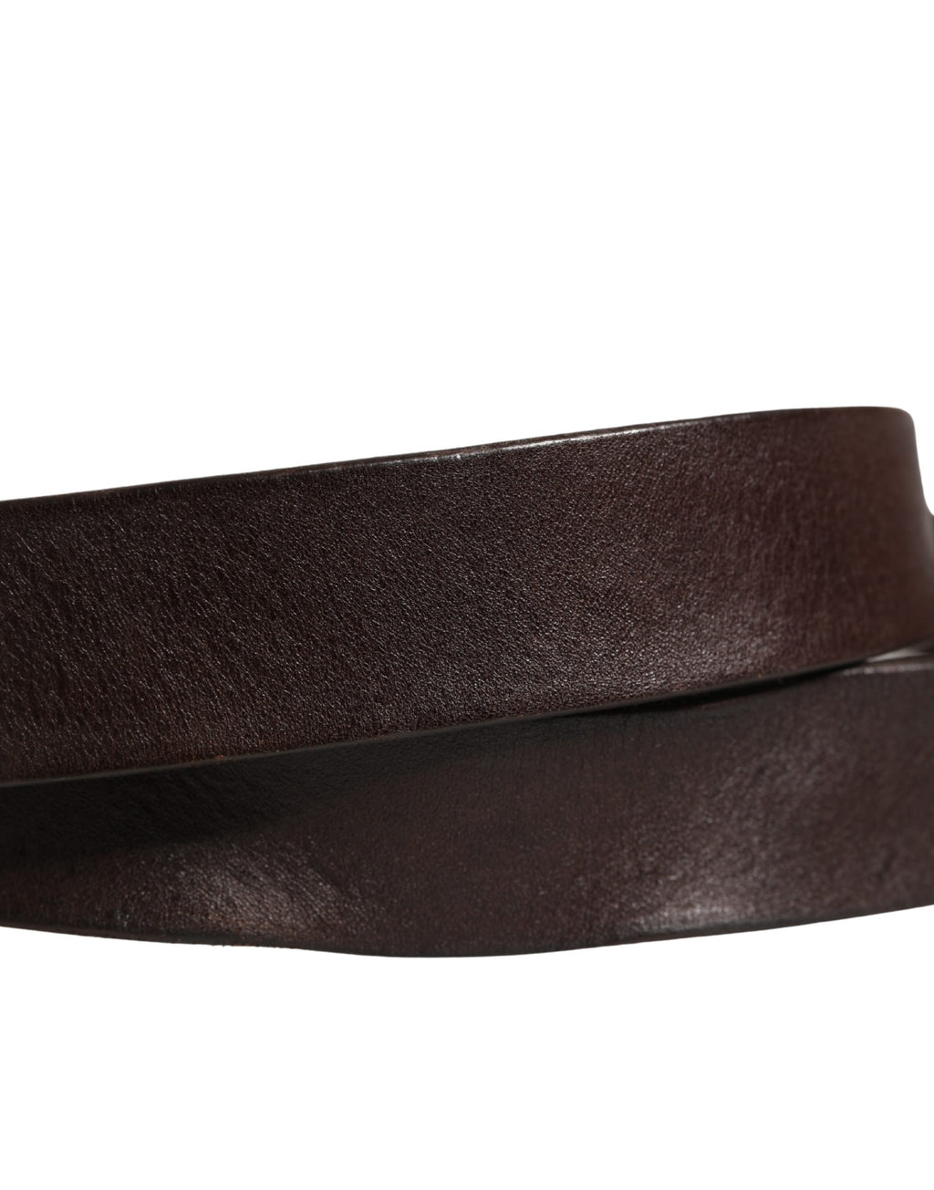 Ceinture Dolce & Gabbana en cuir marron avec boucle métallique siglée pour homme