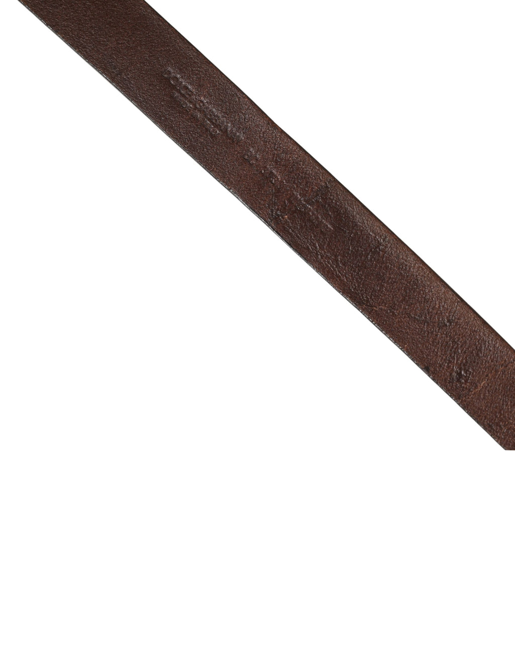 Ceinture Dolce & Gabbana en cuir marron avec boucle métallique siglée pour homme