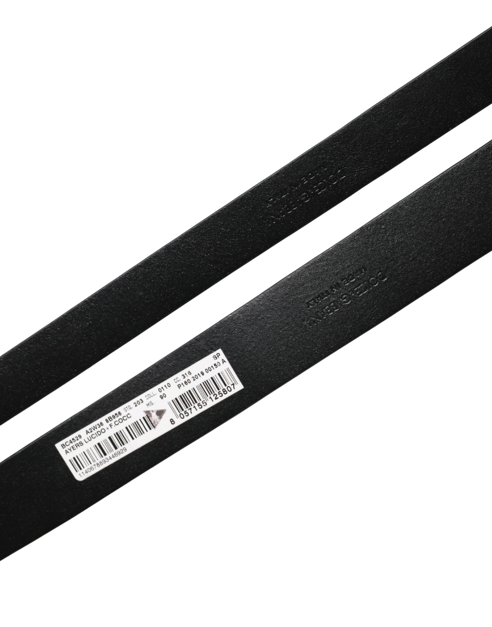 Ceinture Dolce & Gabbana pour homme en cuir exotique noir à double boucle
