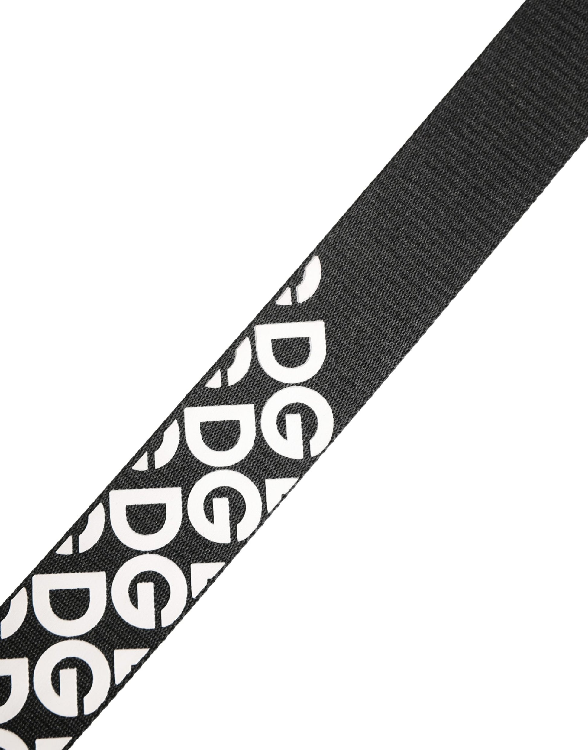 Ceinture Dolce & Gabbana en cuir noir et blanc avec logo et boucle en métal