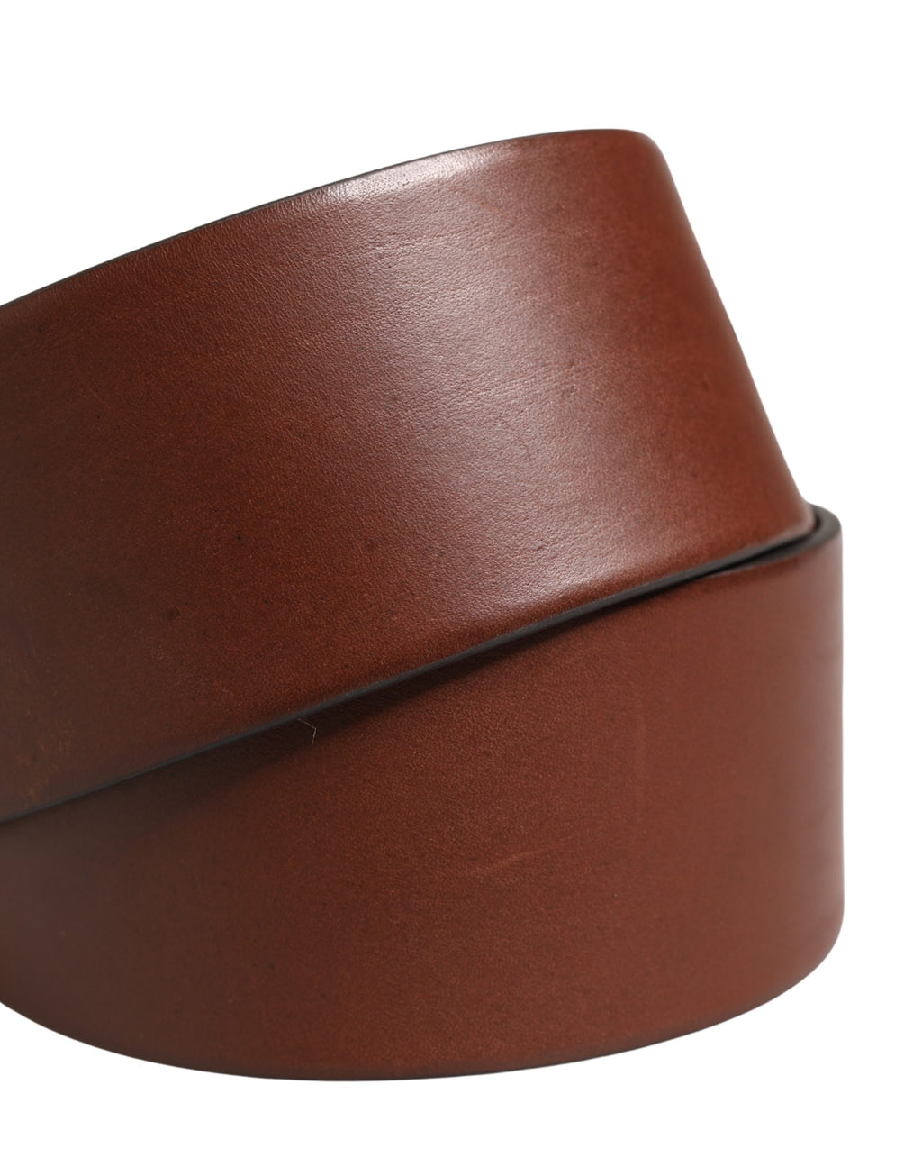 Ceinture large Dolce & Gabbana en cuir marron avec boucle ronde en métal