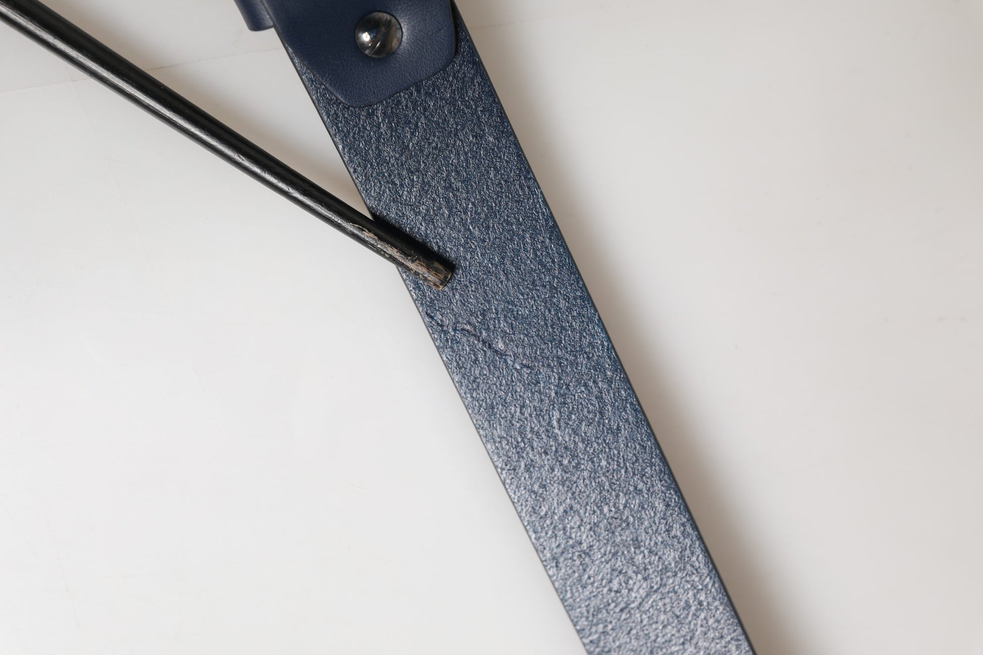 Dolce & Gabbana Blue Calf Leather Logo Metal Buckle Belt