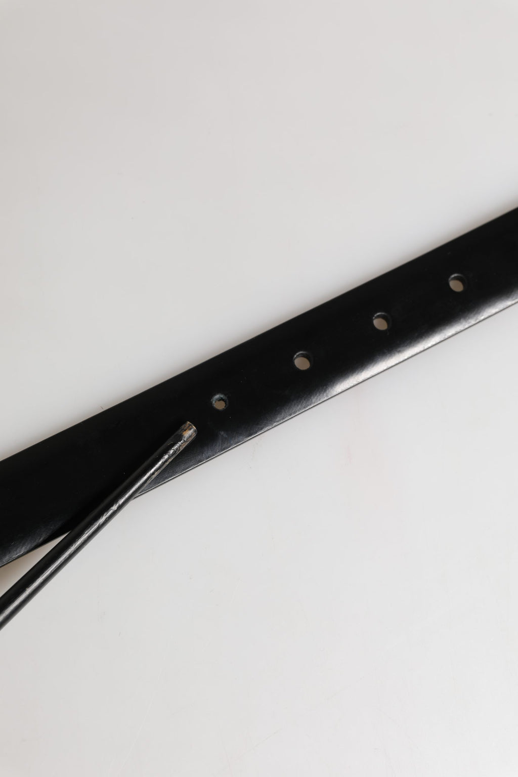 Ceinture classique Dolce & Gabbana en cuir noir avec boucle en métal pour homme
