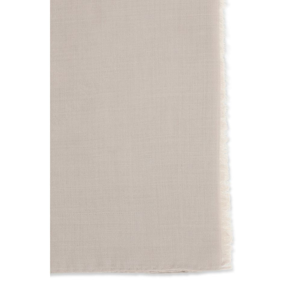 Max Mara Beige Silk Scarf