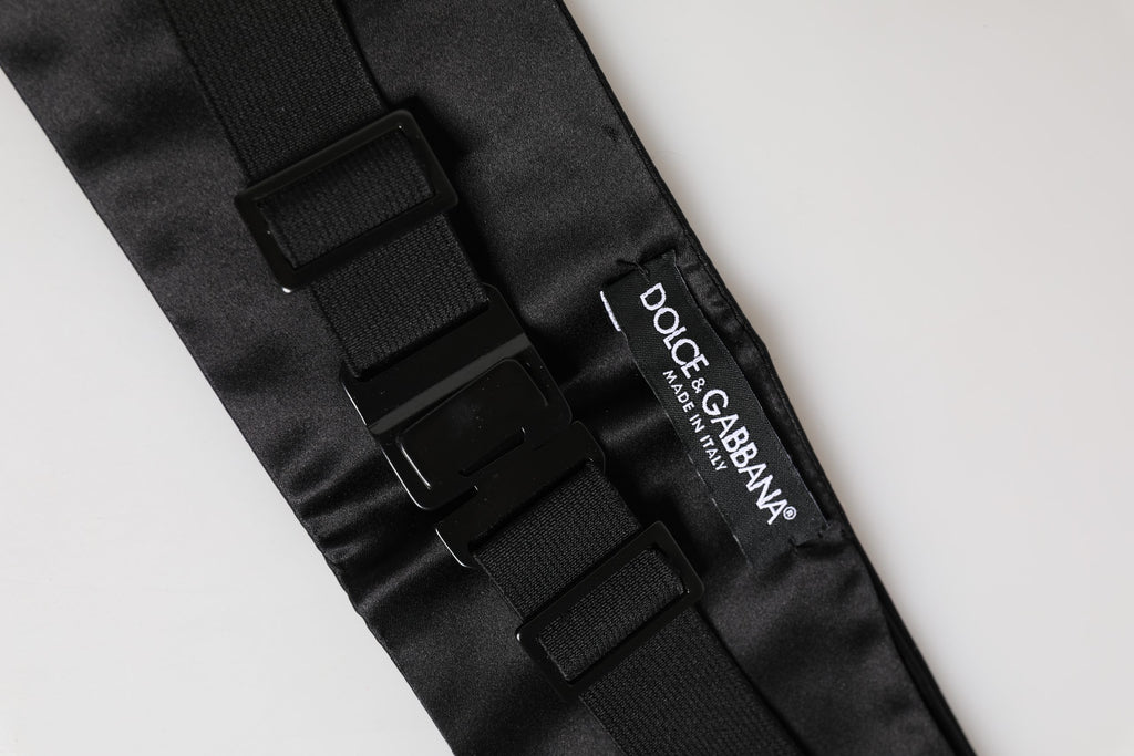 Dolce & Gabbana Black 100% Silk Women Wide Waist Cummerbund
