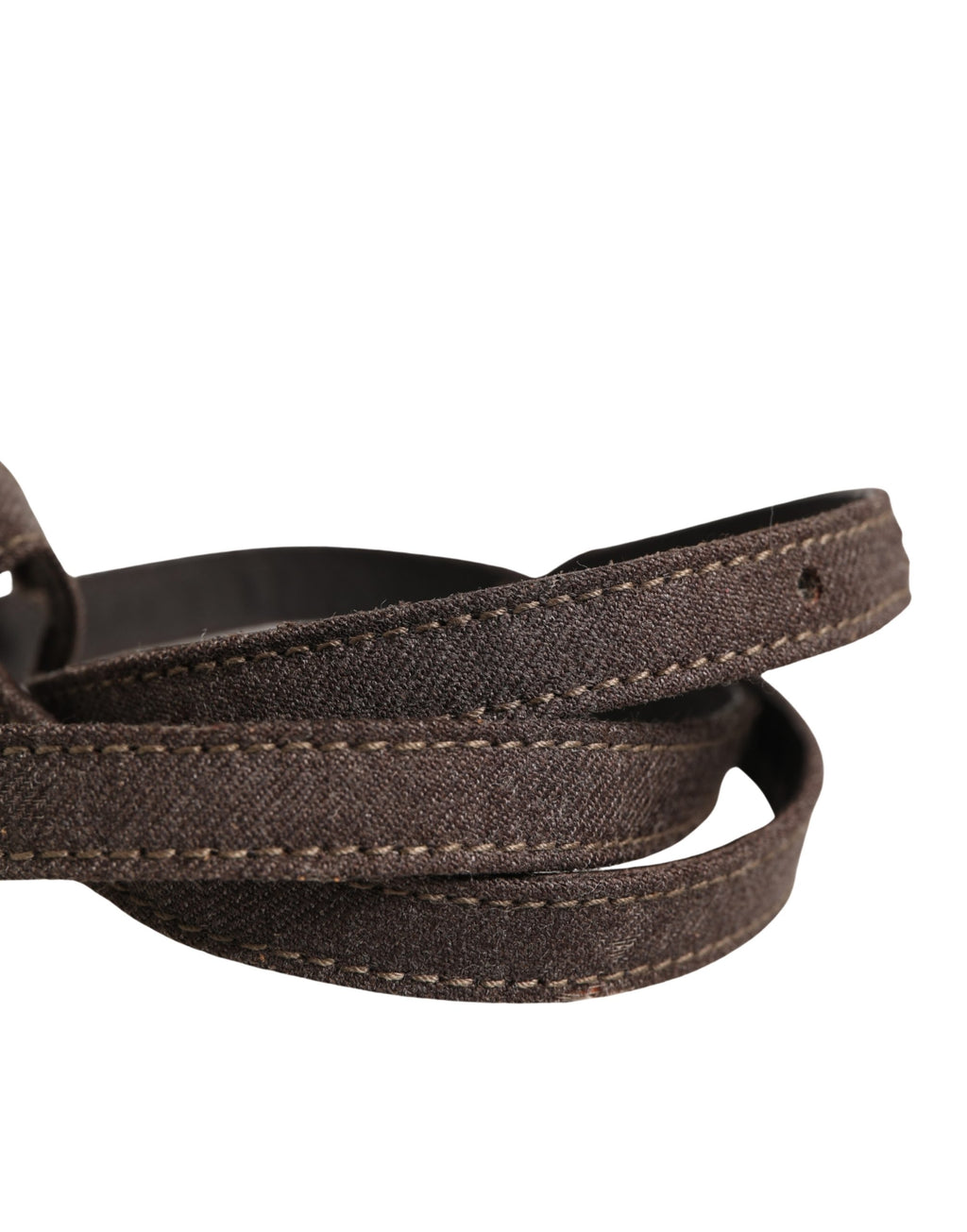 Ceinture Ermanno Scervino en Laine Marron Foncé avec Nœud et Boucle Ornée