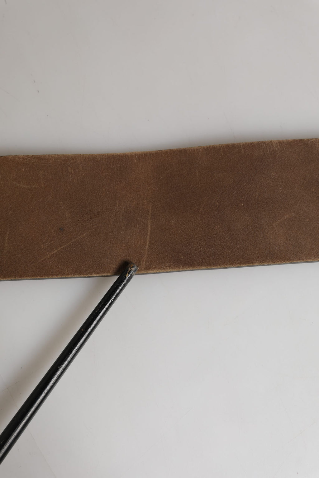 Ceinture Ermanno Scervino en Cuir Marron avec Boucle Large en Métal Doré