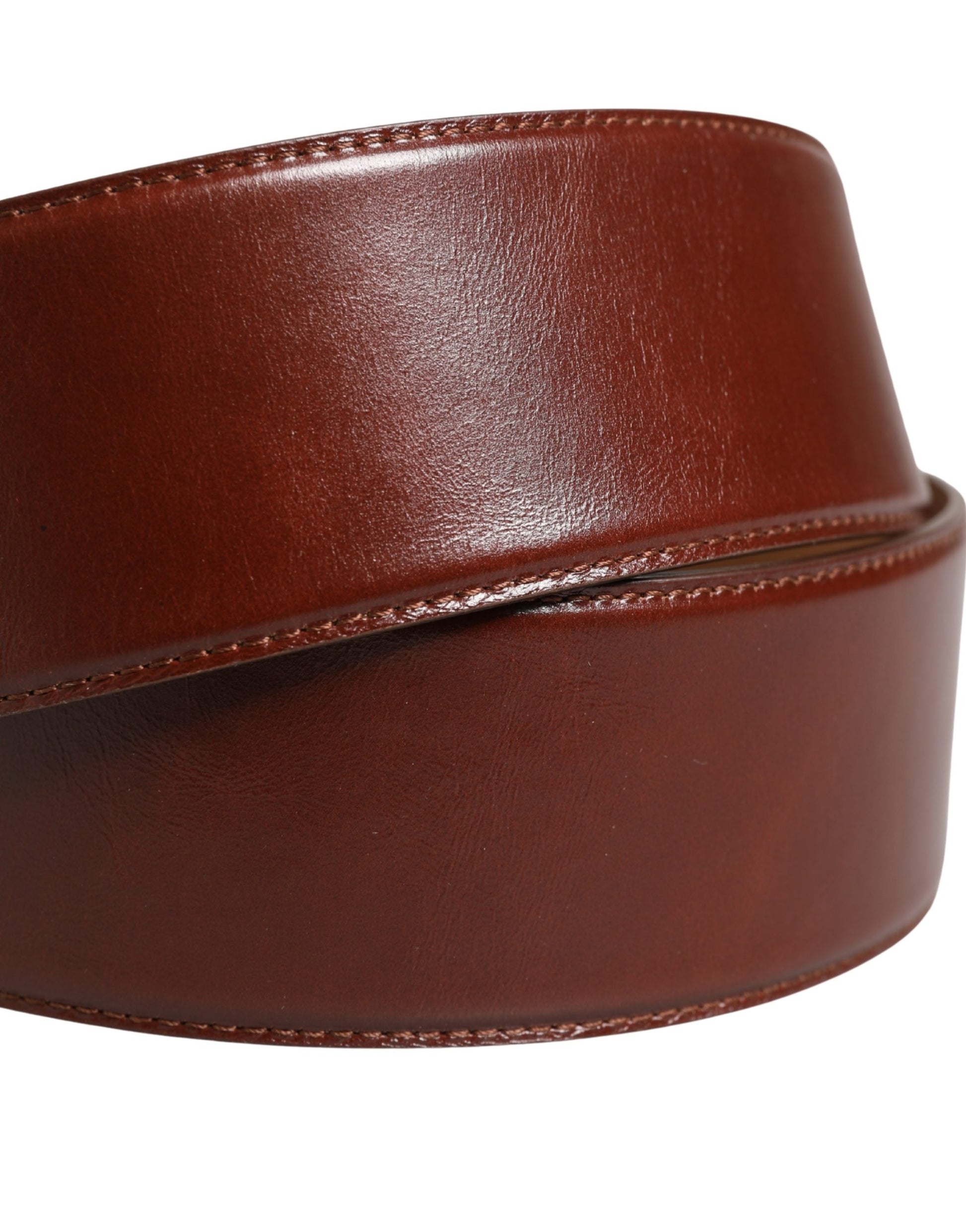 Ceinture Dolce & Gabbana en cuir marron avec boucle en métal doré