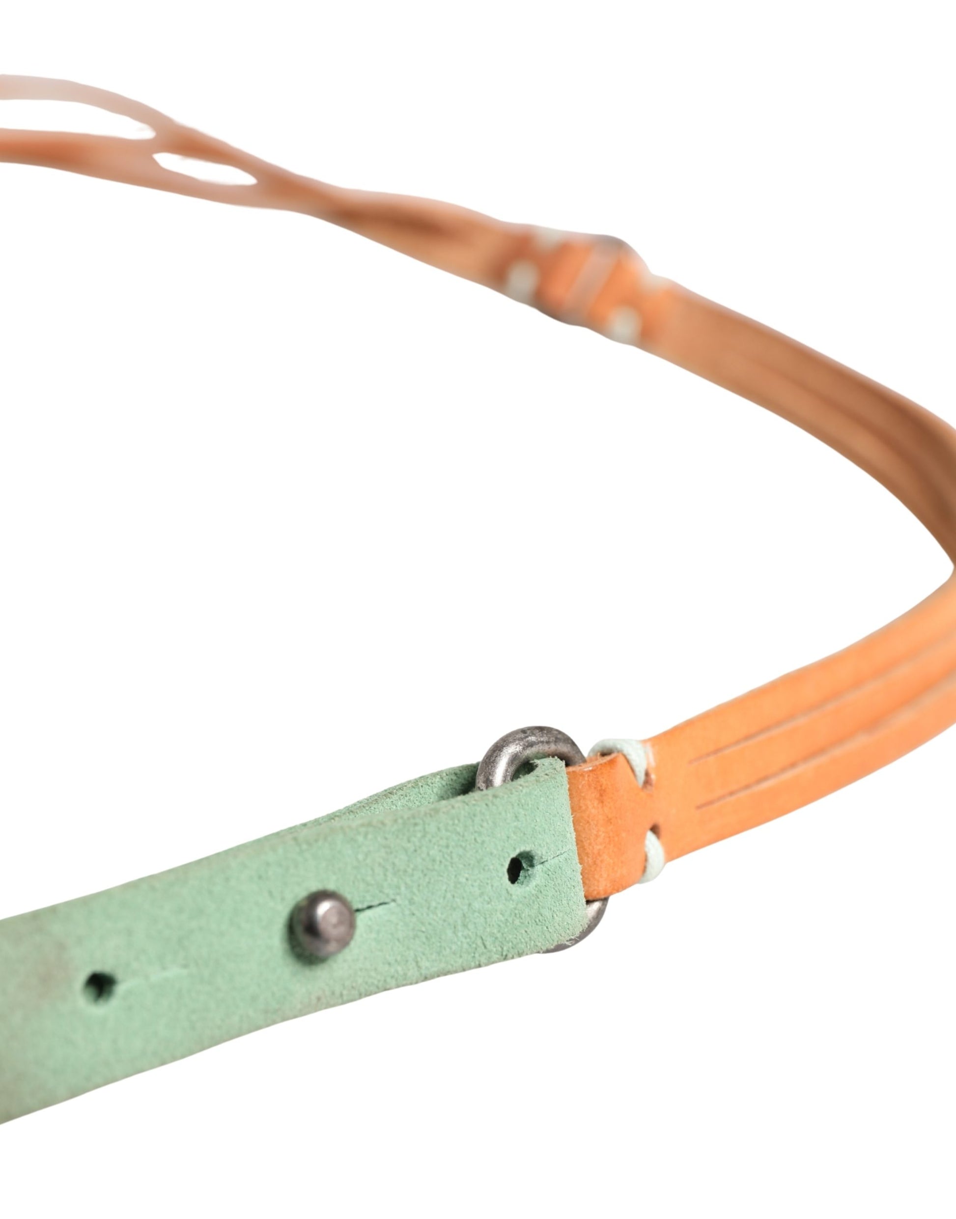 Ceinture Scervino Street en cuir marron avec boucle argentée