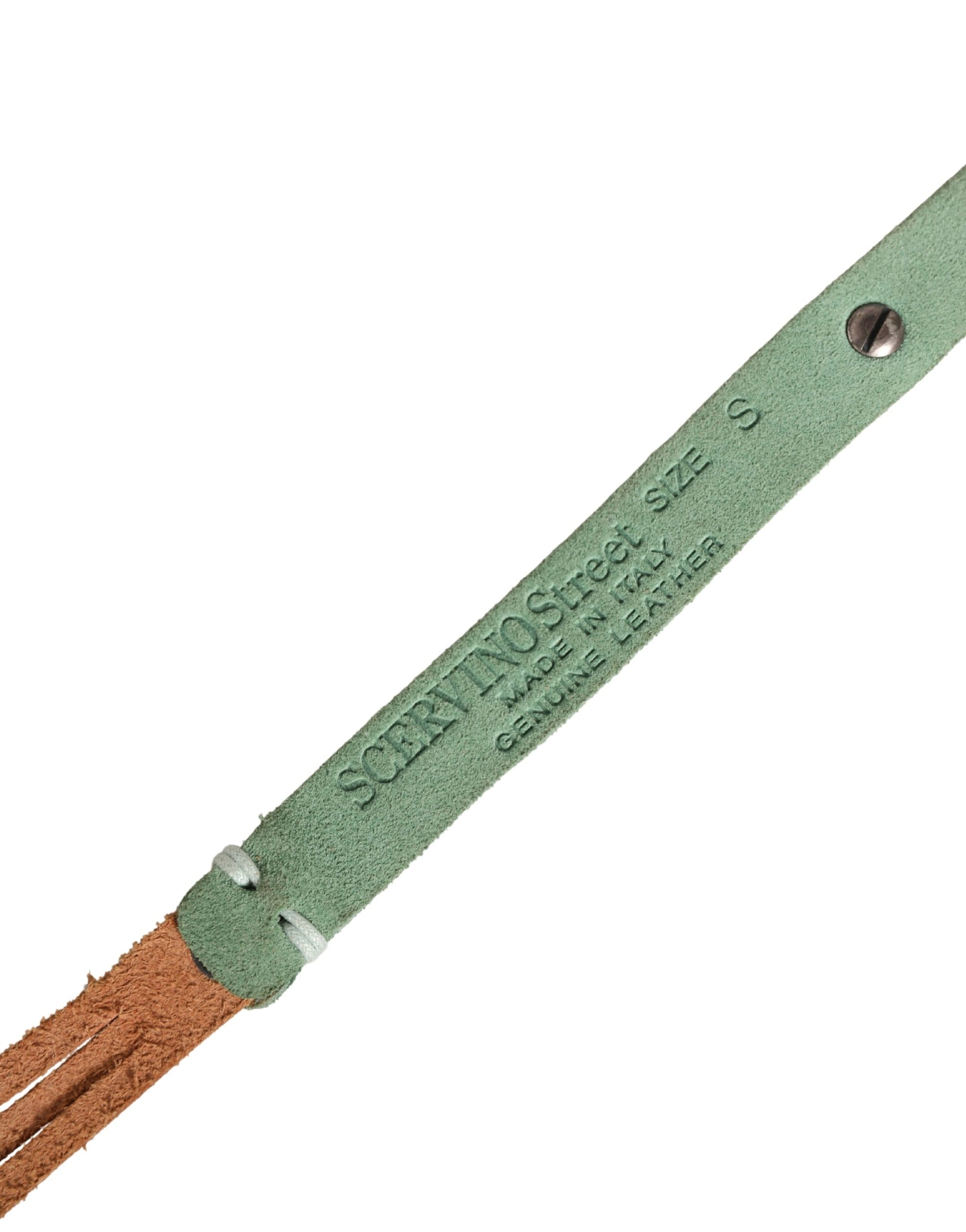Ceinture Scervino Street en cuir marron avec boucle argentée