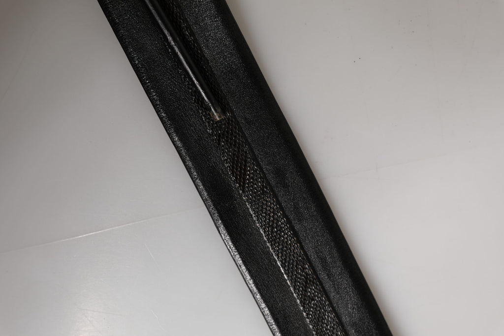 Ceinture Femme PLEIN SUD Cuir Noir Boucle Métal Doré