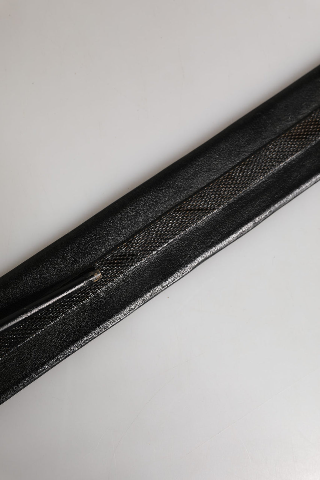 Ceinture Femme PLEIN SUD Cuir Noir Boucle Métal Doré