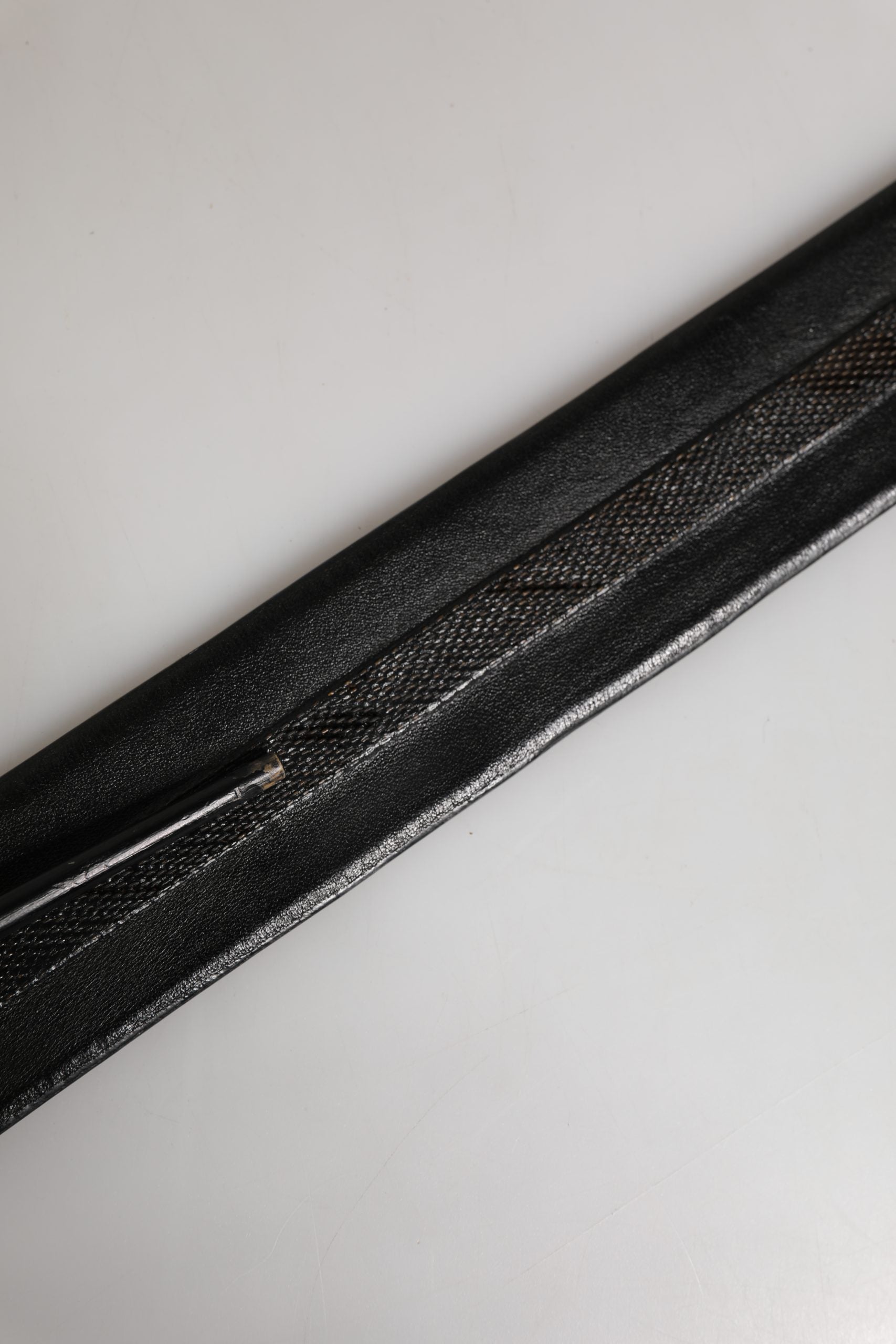 Ceinture Femme PLEIN SUD Cuir Noir Boucle Métal Doré